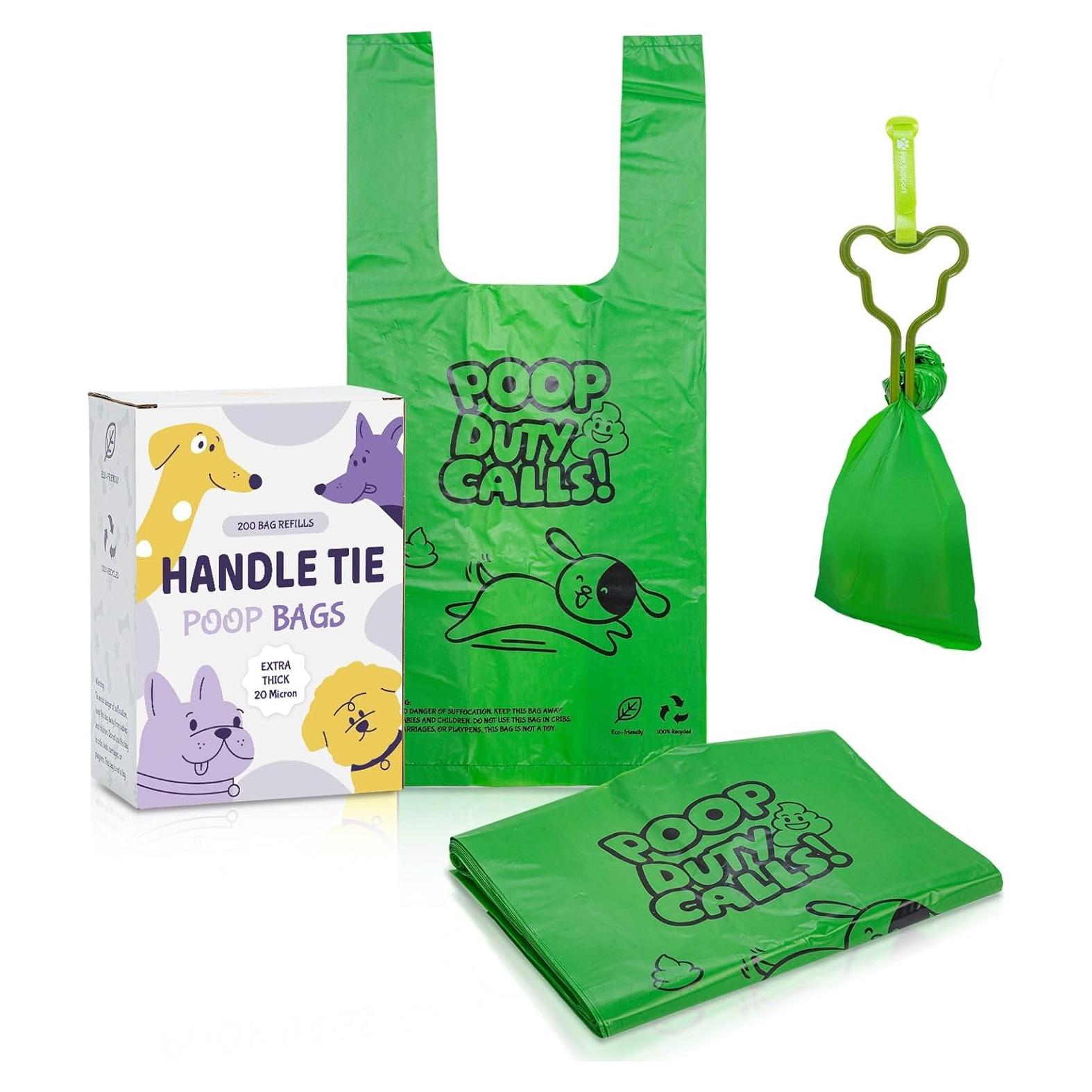 200 Bolsas de Poop para Perro Watreeco Duty Doodle Verde