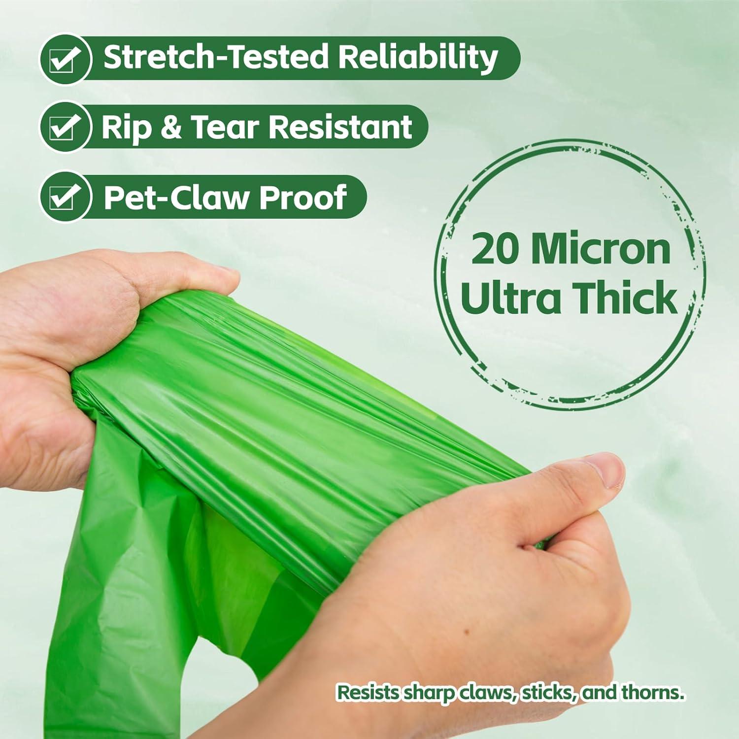 200 Bolsas de Poop para Perro Watreeco Duty Doodle Verde