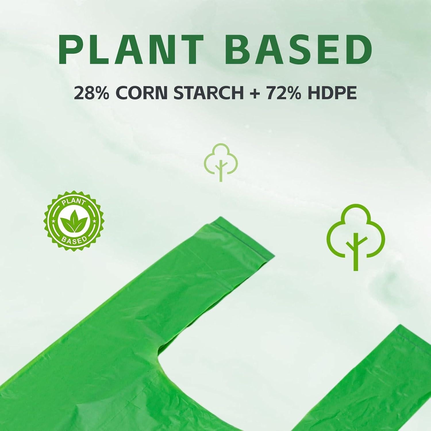 200 Bolsas de Poop para Perro Watreeco Duty Doodle Verde