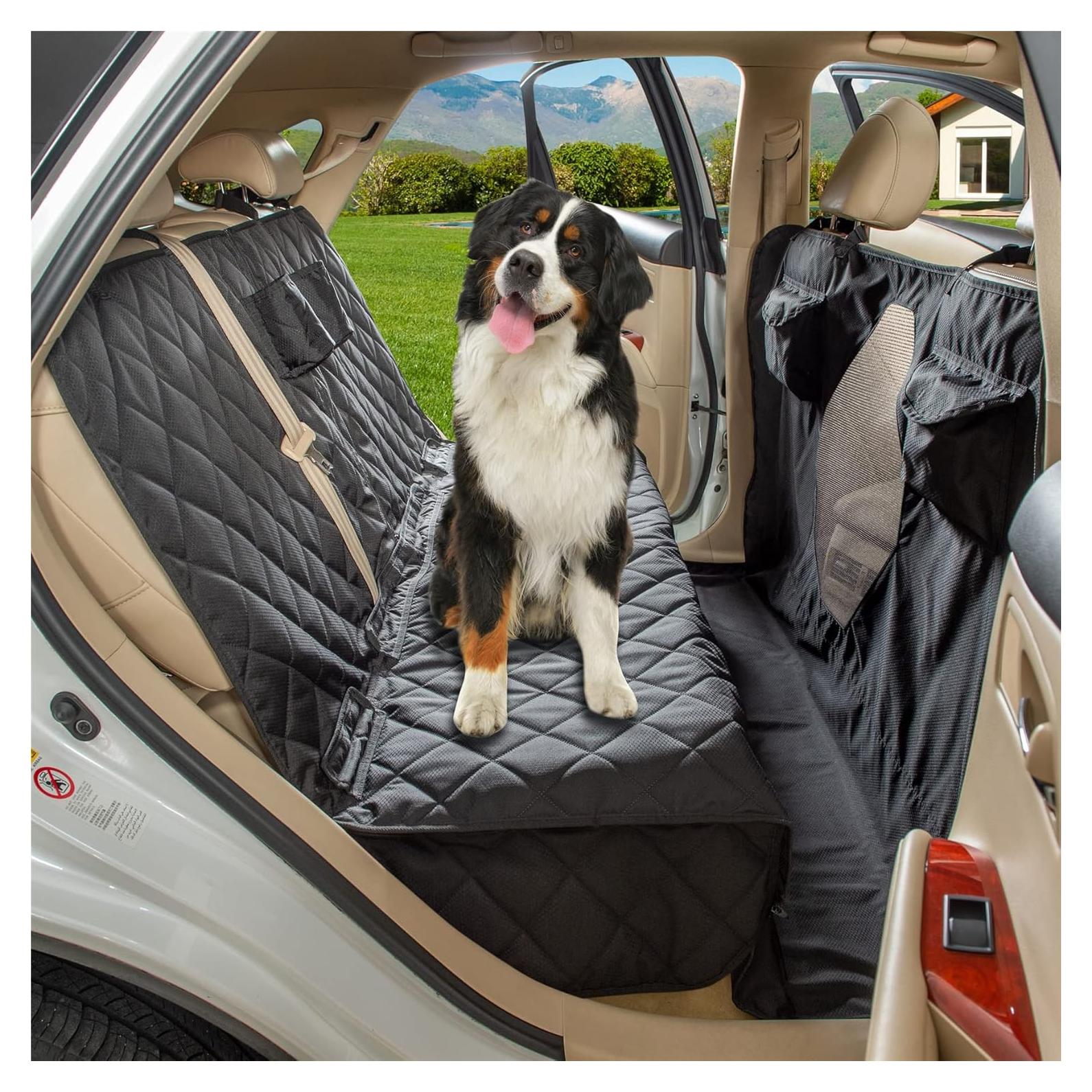 Funda de Asiento para Perros YEENIS Extra Grande Negra