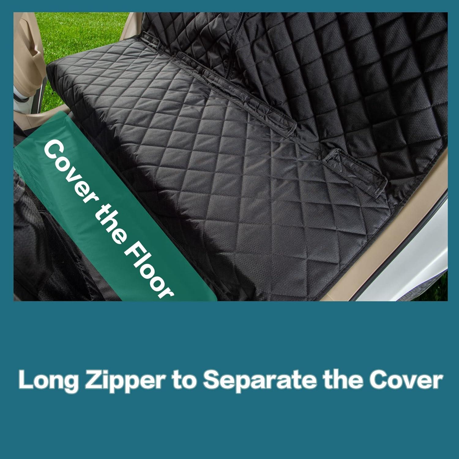 Funda de Asiento para Perros YEENIS Extra Grande Negra