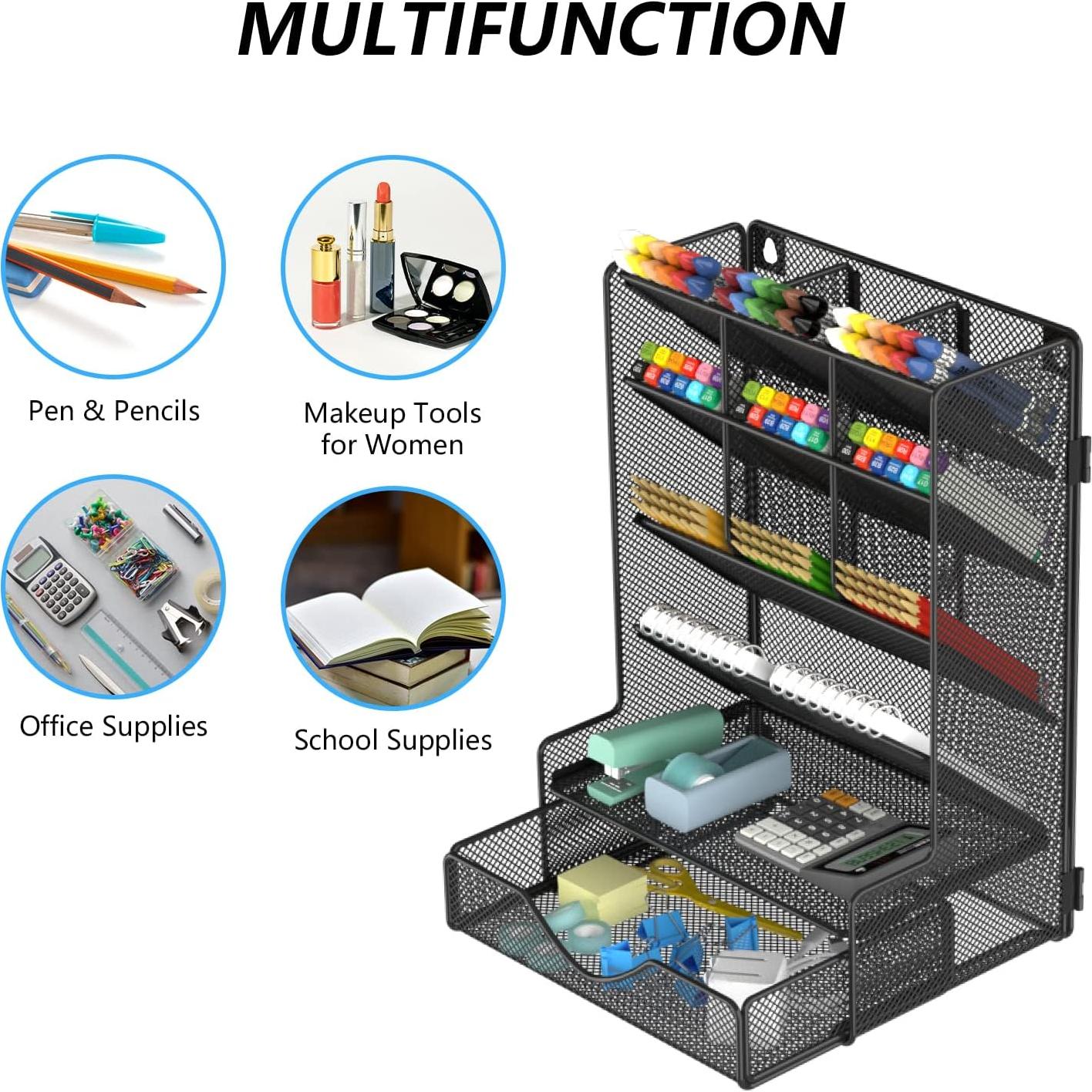 Organizador de Bolígrafos BOHDK con Cajón y Montaje en Pared