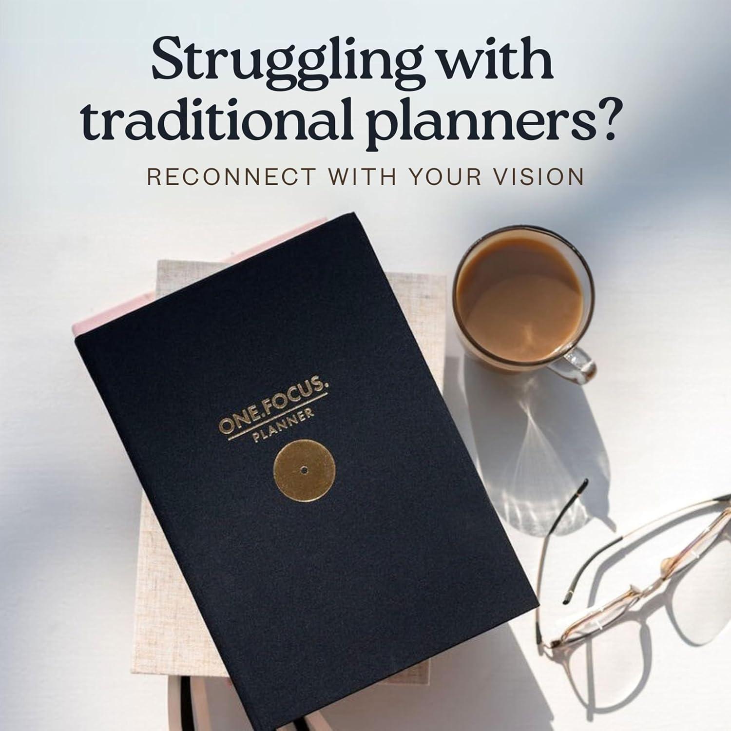 Planificador Diario ONE.FOCUS A5 Negro para TDAH - 90 Días