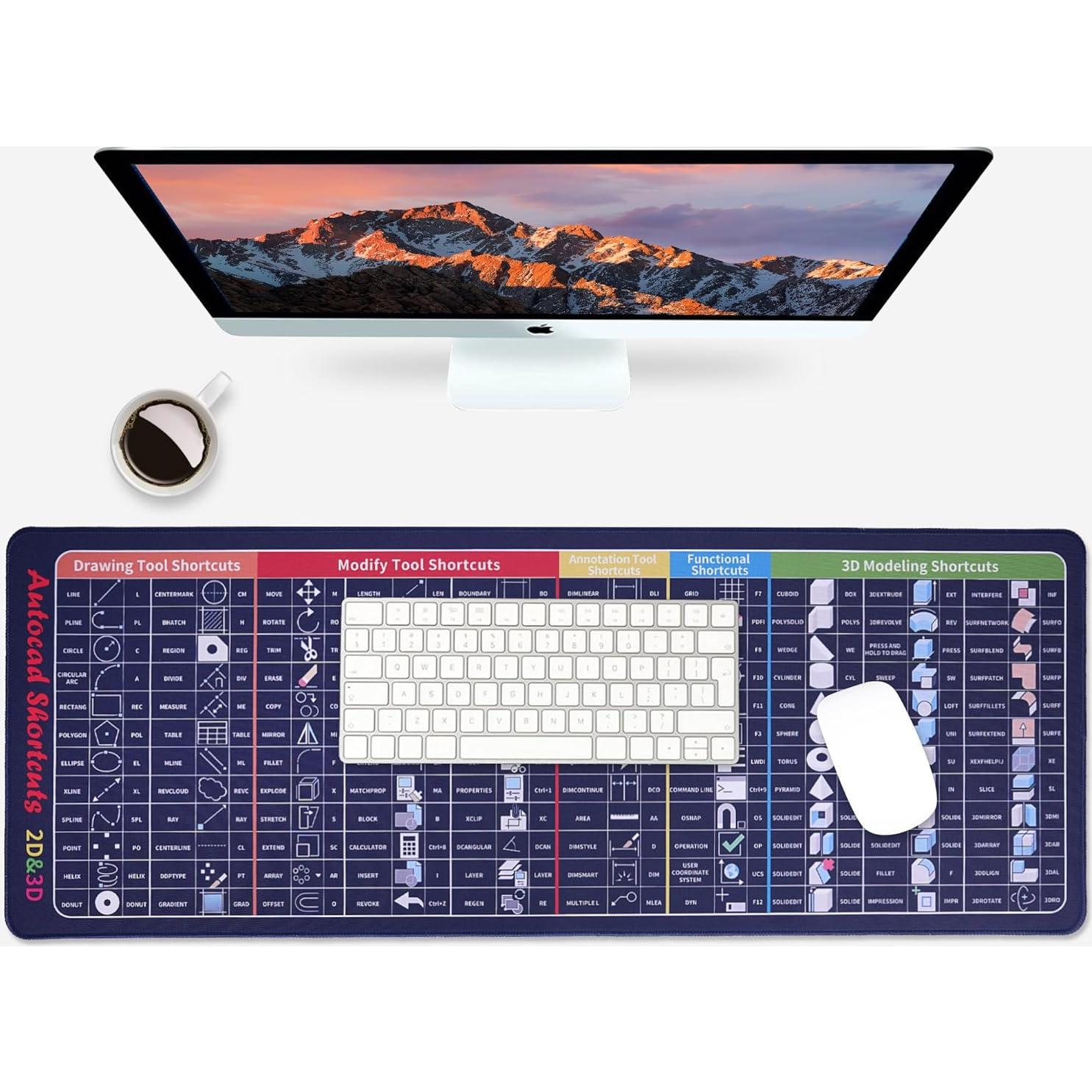 Alfombrilla de Ratón Grande Genérica 80x30 cm Antideslizante