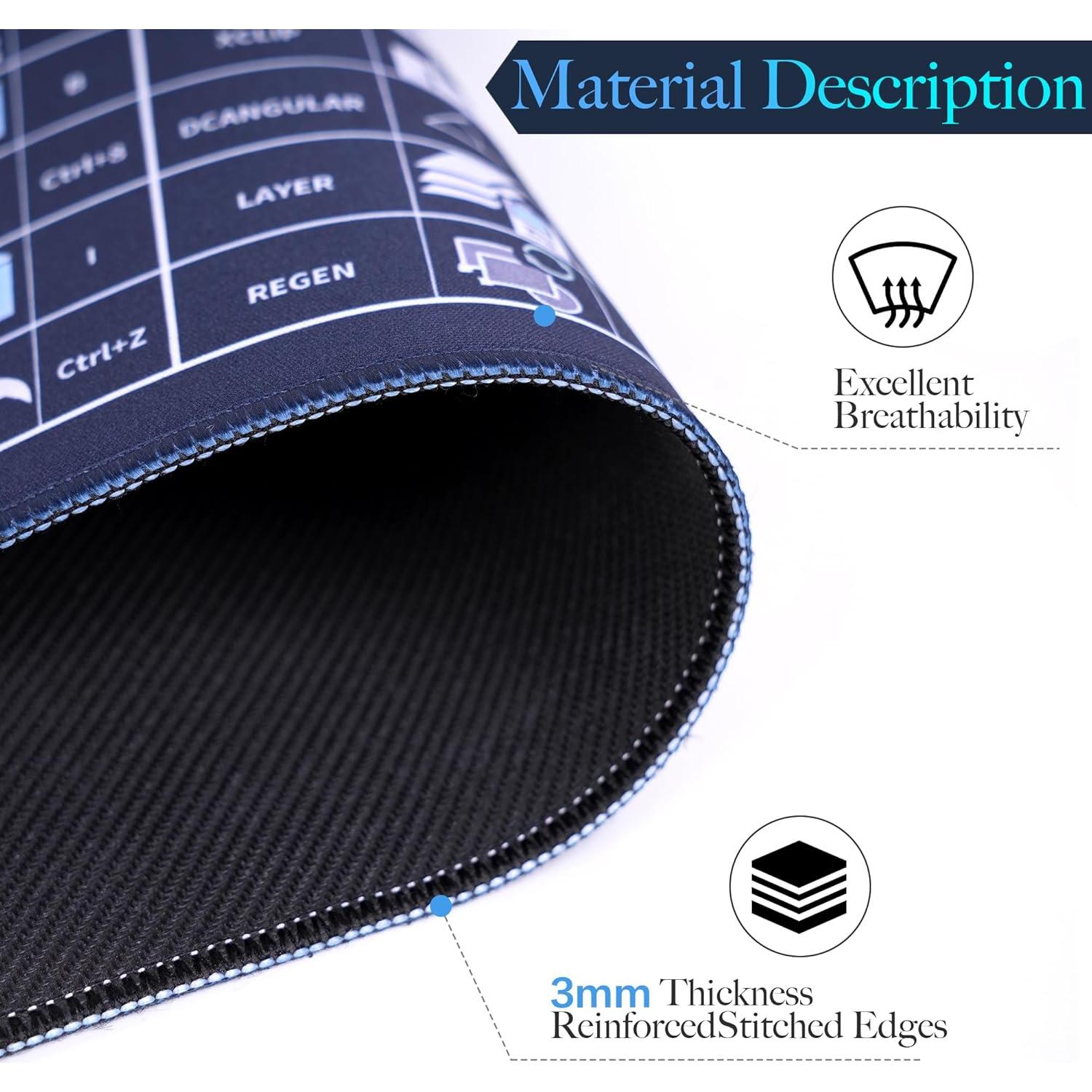 Alfombrilla de Ratón Grande Genérica 80x30 cm Antideslizante