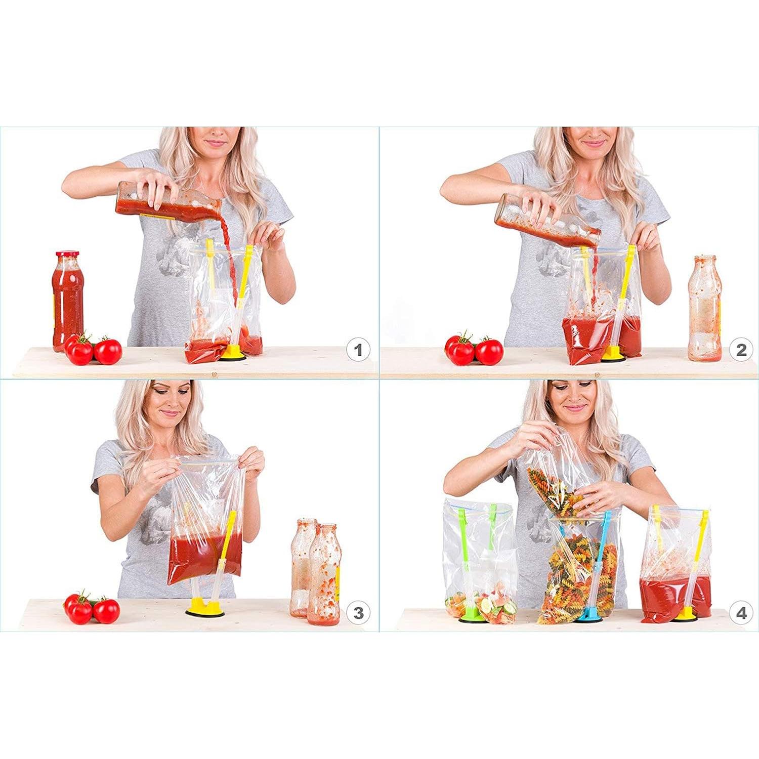 Soporte para Bolsas de Alimentos Hompon 6 Pcs Ajustable