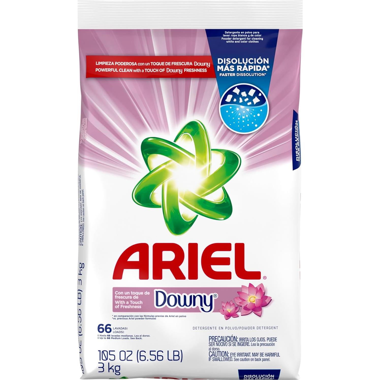 Detergente en polvo Ariel con Downy 2.97 kg - 66 cargas