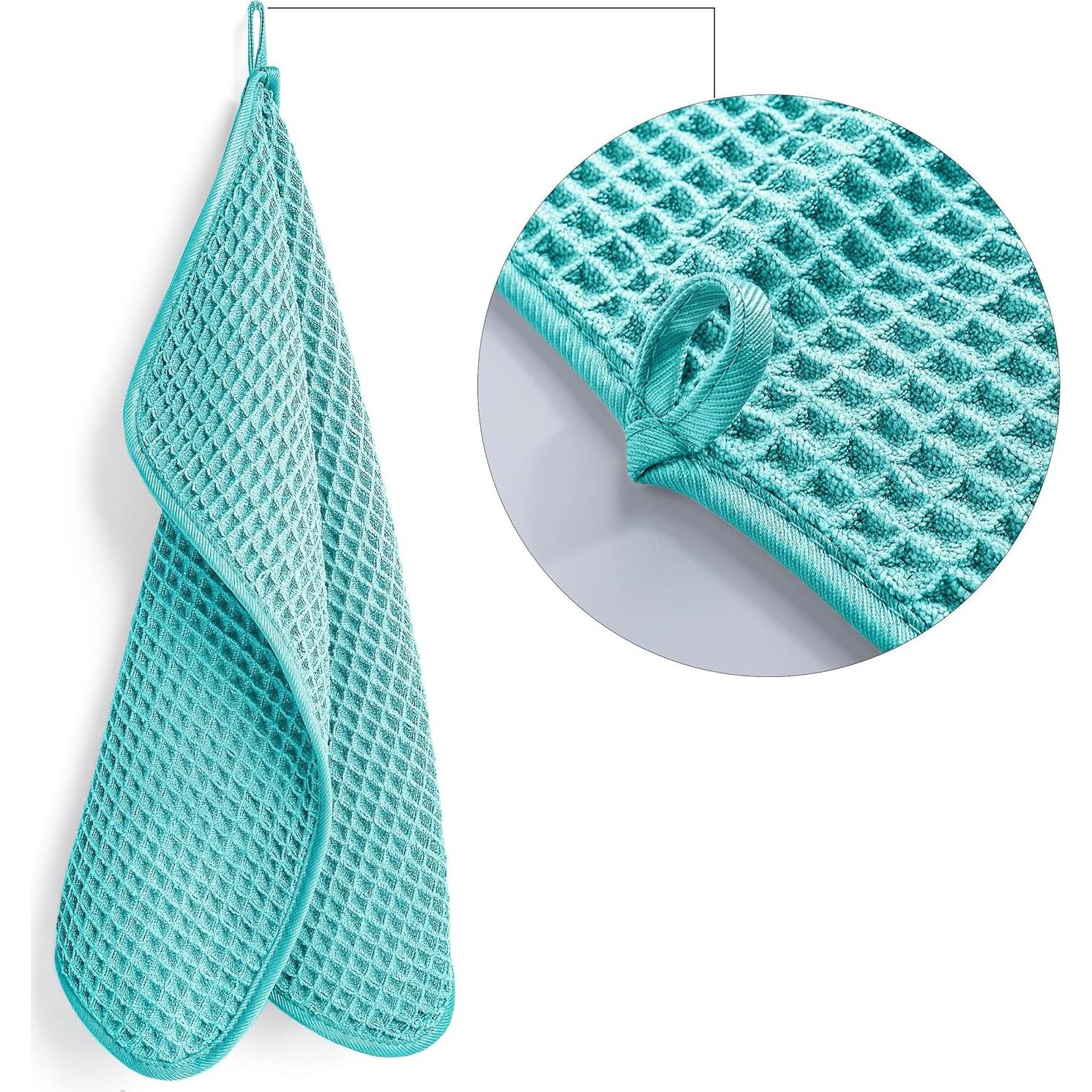 Toalla de cara microfibra POLYTE Waffle 33x33 cm paquete de 4