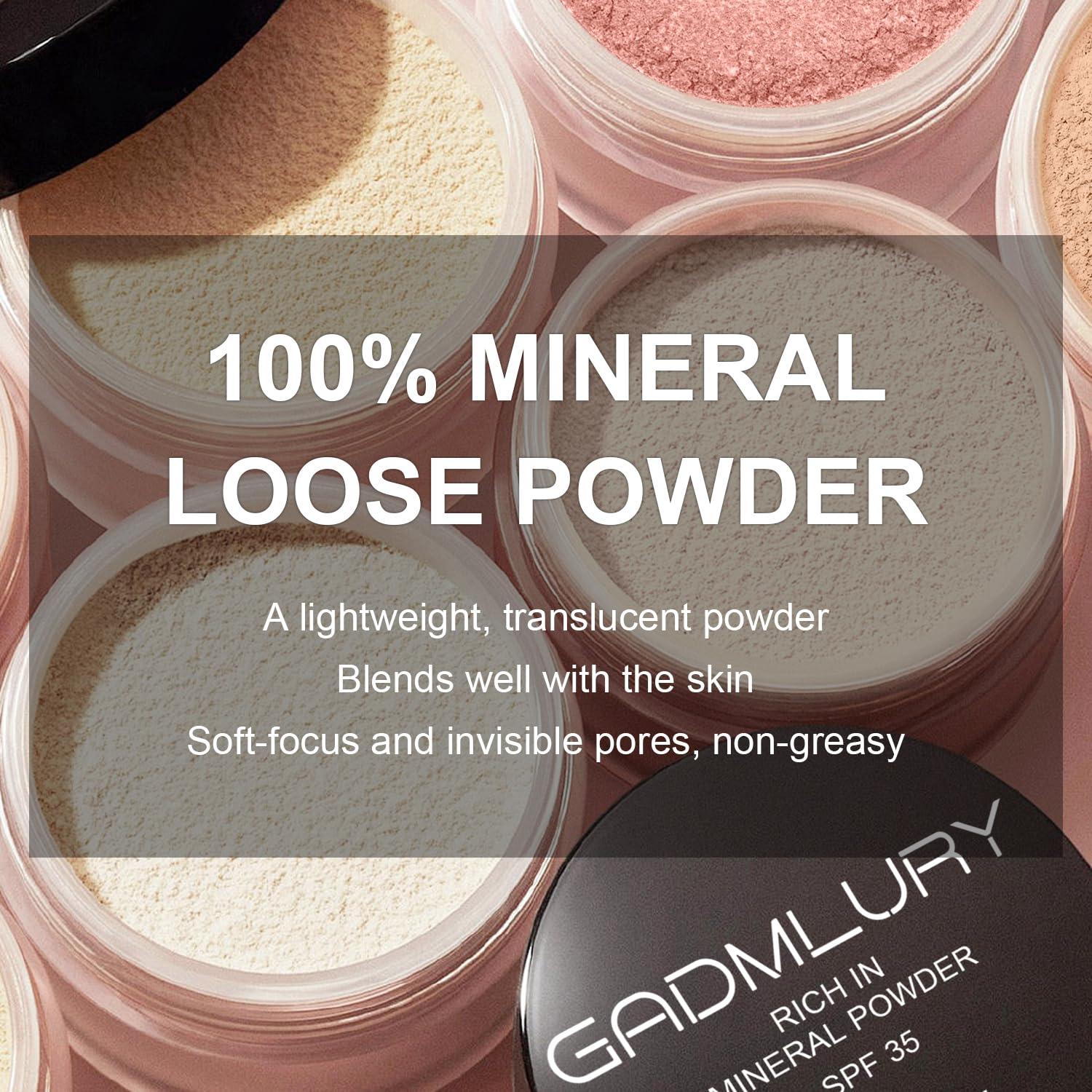 Polvo Mineral Fijador Gadmlury SPF 35 Translucido 32g