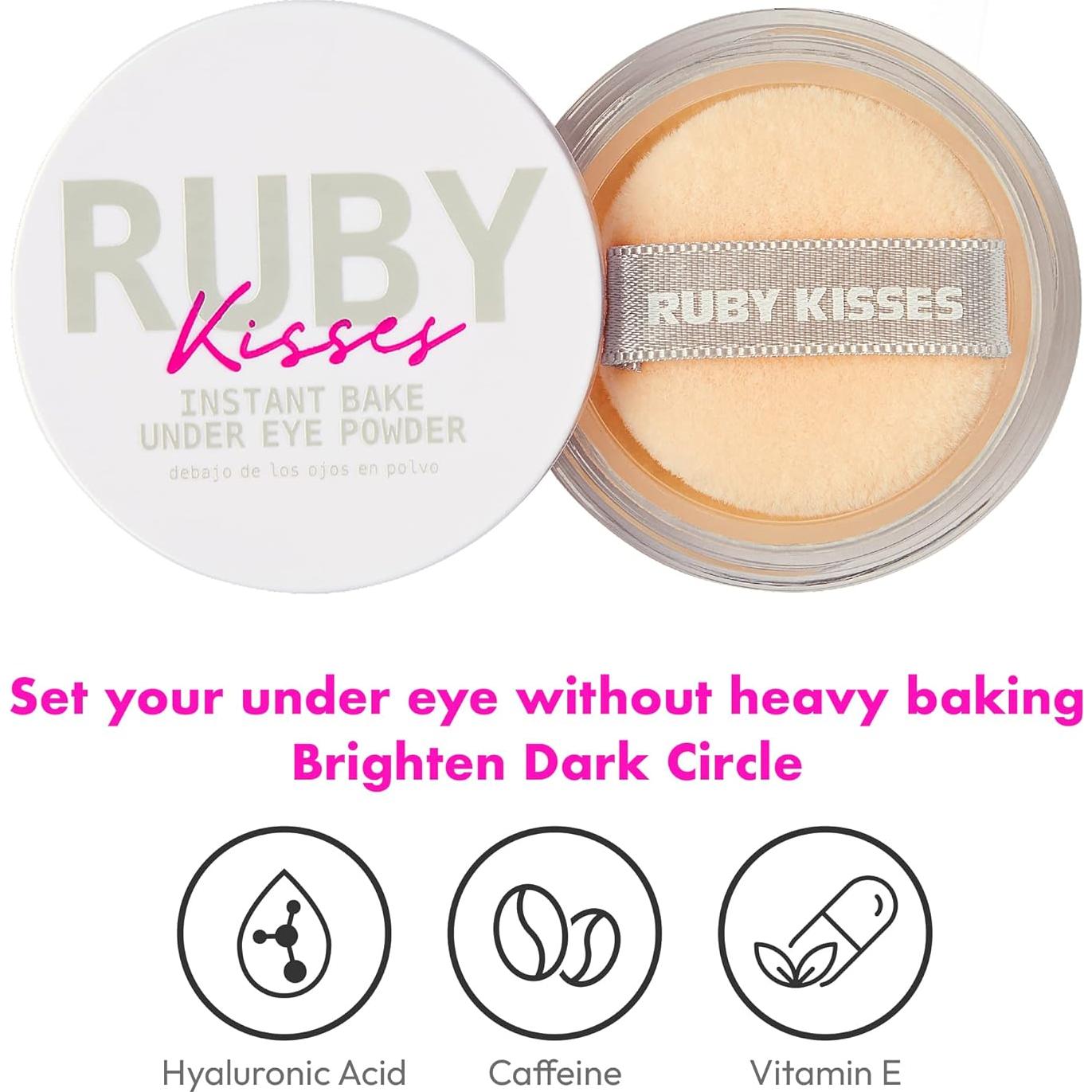 Polvo para Ojos Ruby Kisses Instant Bake - Vegano 3.4g