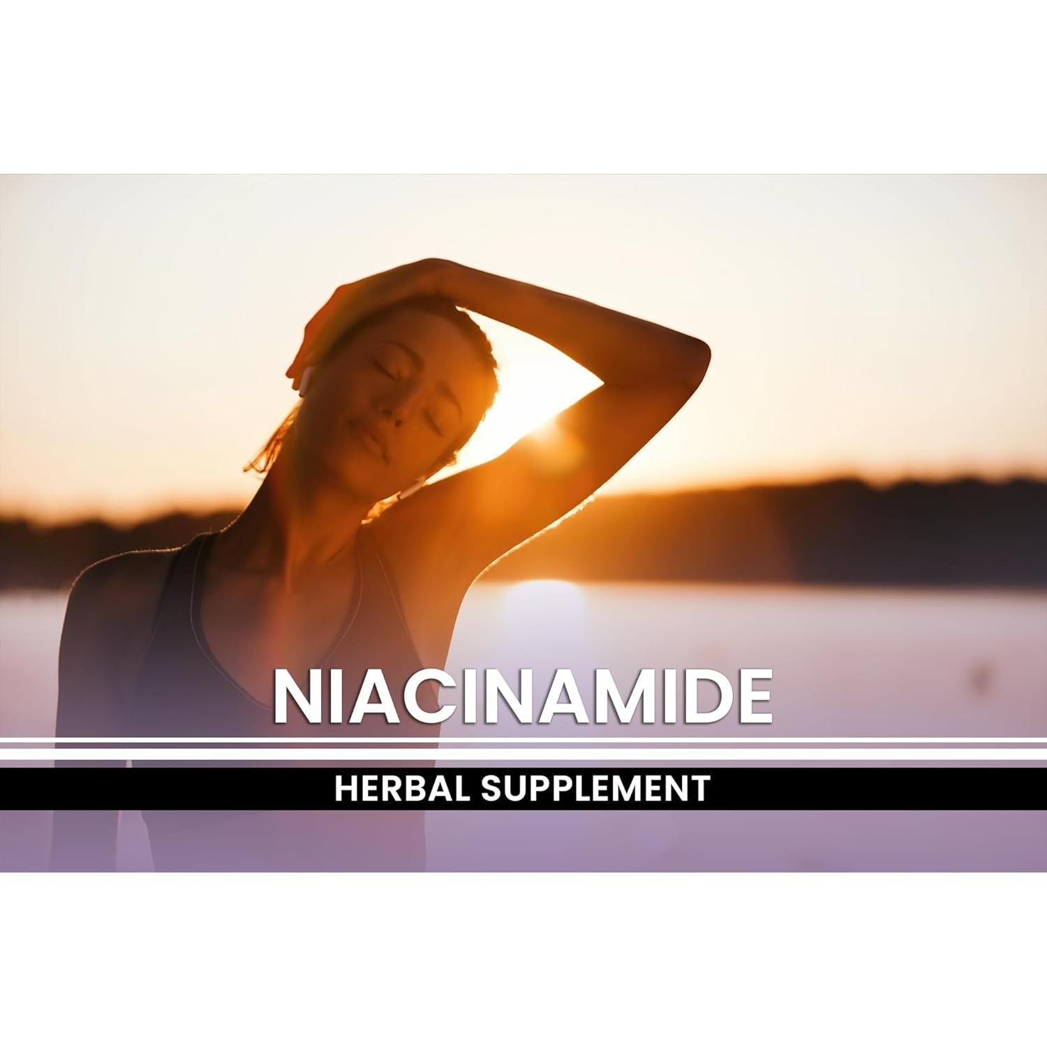 Cápsulas de Niacinamida Pura 365 Unidades - Ingredientes Orgánicos