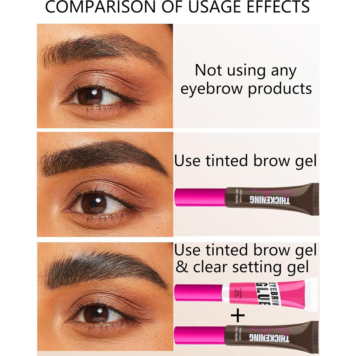 Set Gel de Cejas Tinte Impermeable - Marca Desconocida - Color Rubia Fría