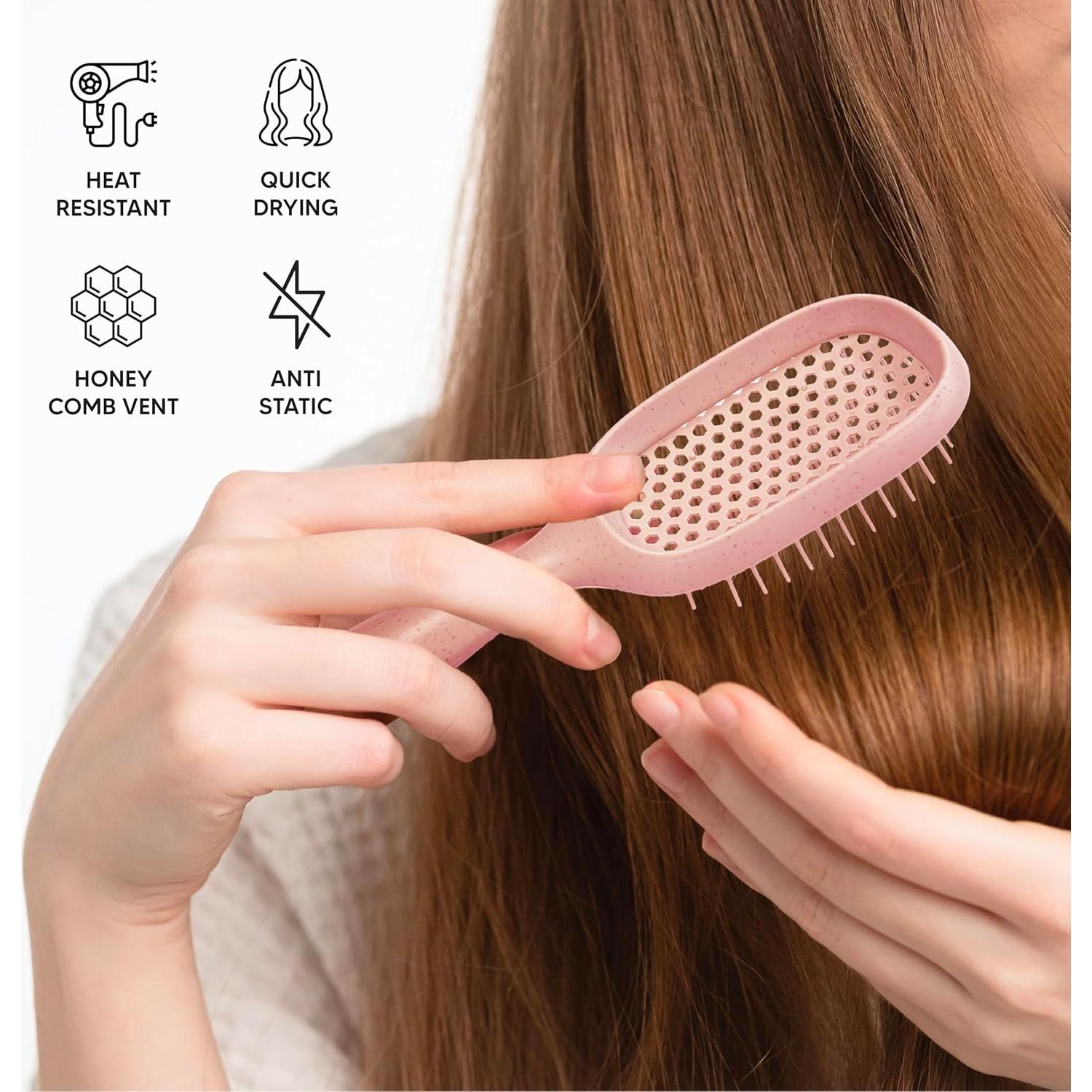 Cepillo Desenredante TADA Natural Beauty - Agujeros de Ventilación