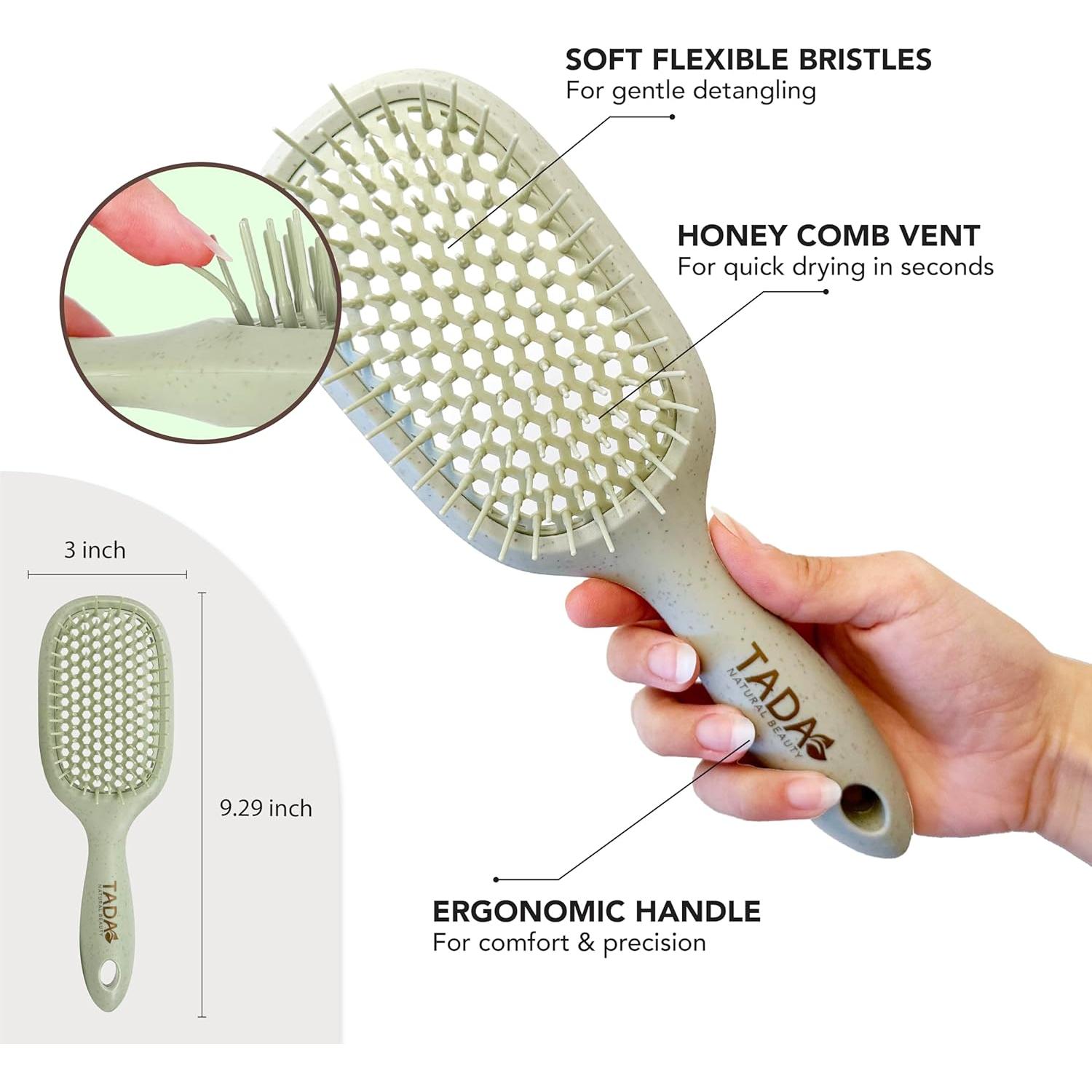 Cepillo Desenredante TADA Natural Beauty - Agujeros de Ventilación