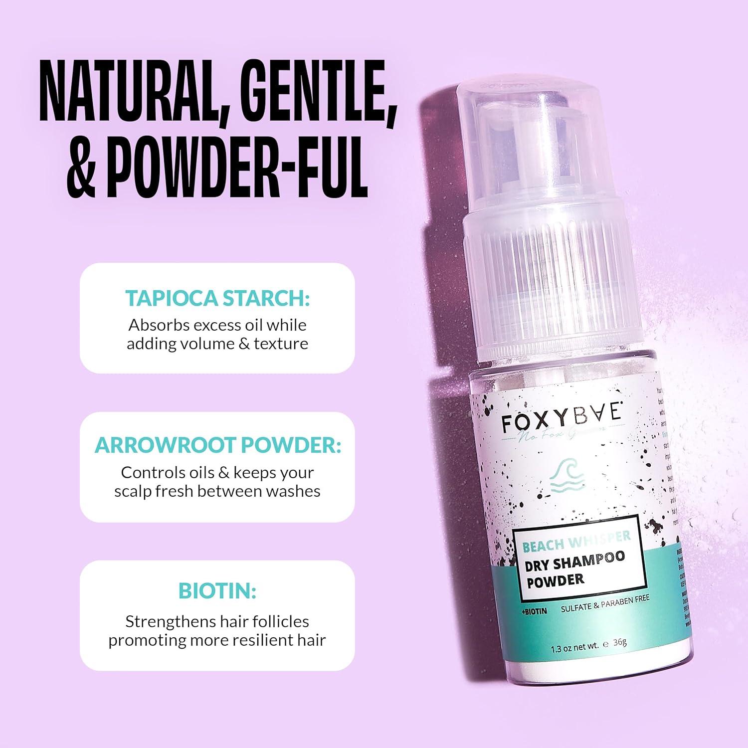 Polvo de Champú Seco FoxyBae 36.84 g - Susurro de Playa