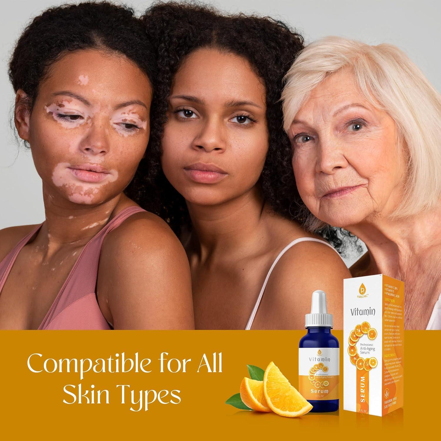 Suero de Vitamina C Pursonic 20% Hidratante Anti-Envejecimiento 89 ml