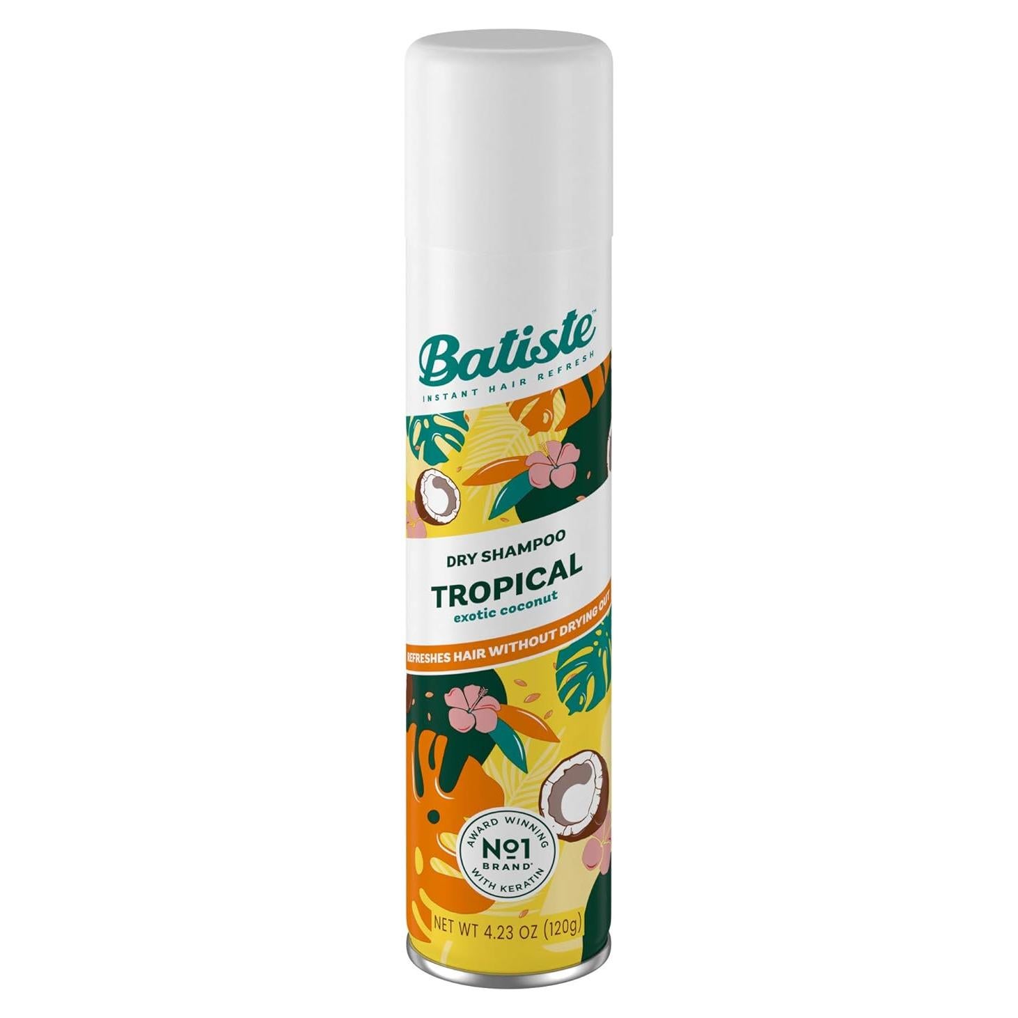 Champú Seco Batiste Tropical 198 ml - Paquete de 3