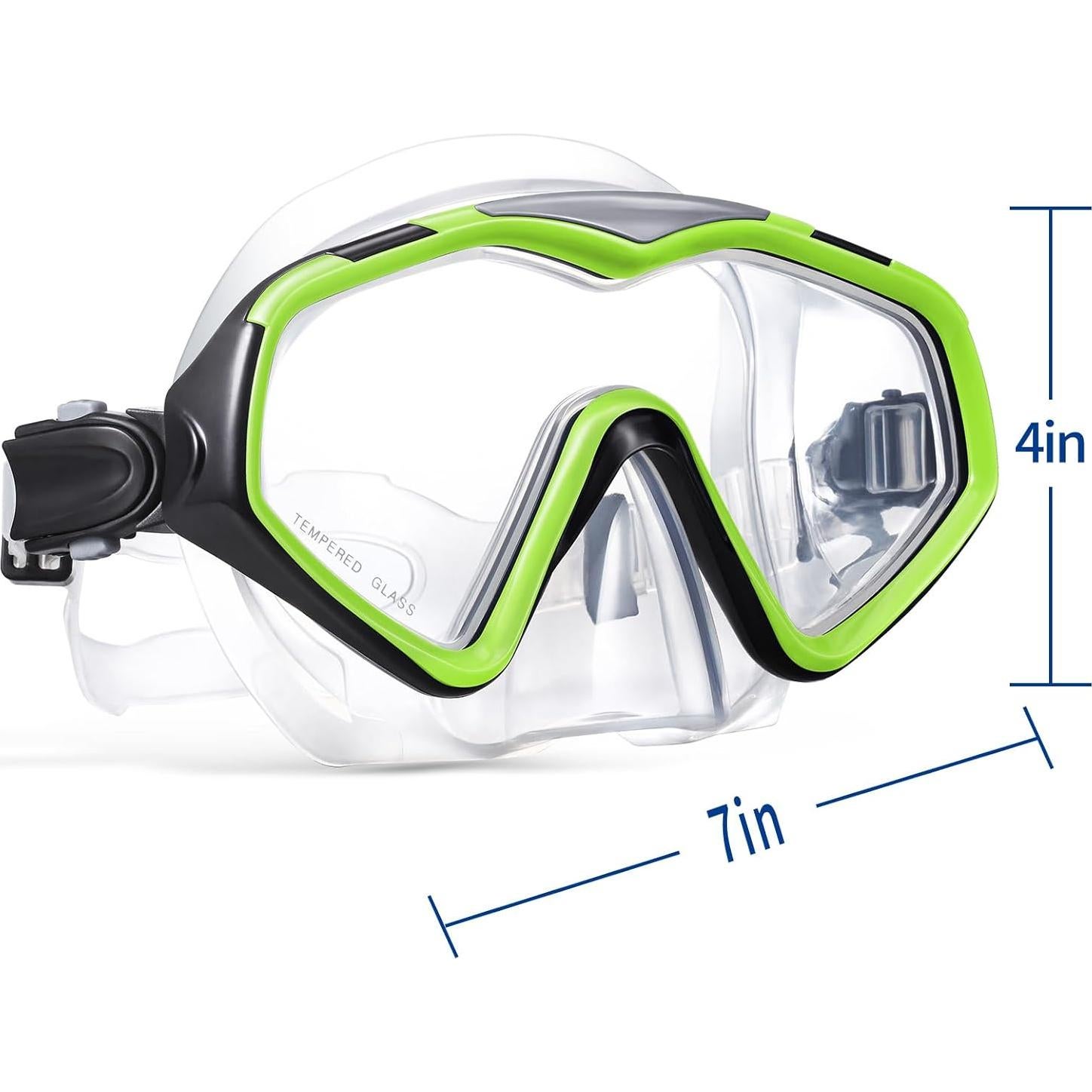 Máscara de Buceo iGym Snorkel, Lente Ultra Clara, Ajustable