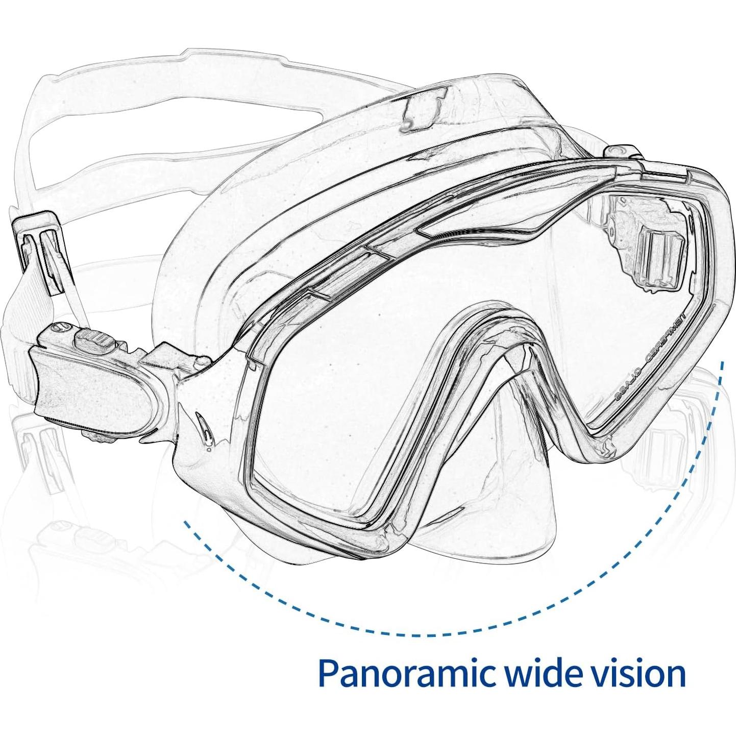Máscara de Buceo iGym Snorkel, Lente Ultra Clara, Ajustable