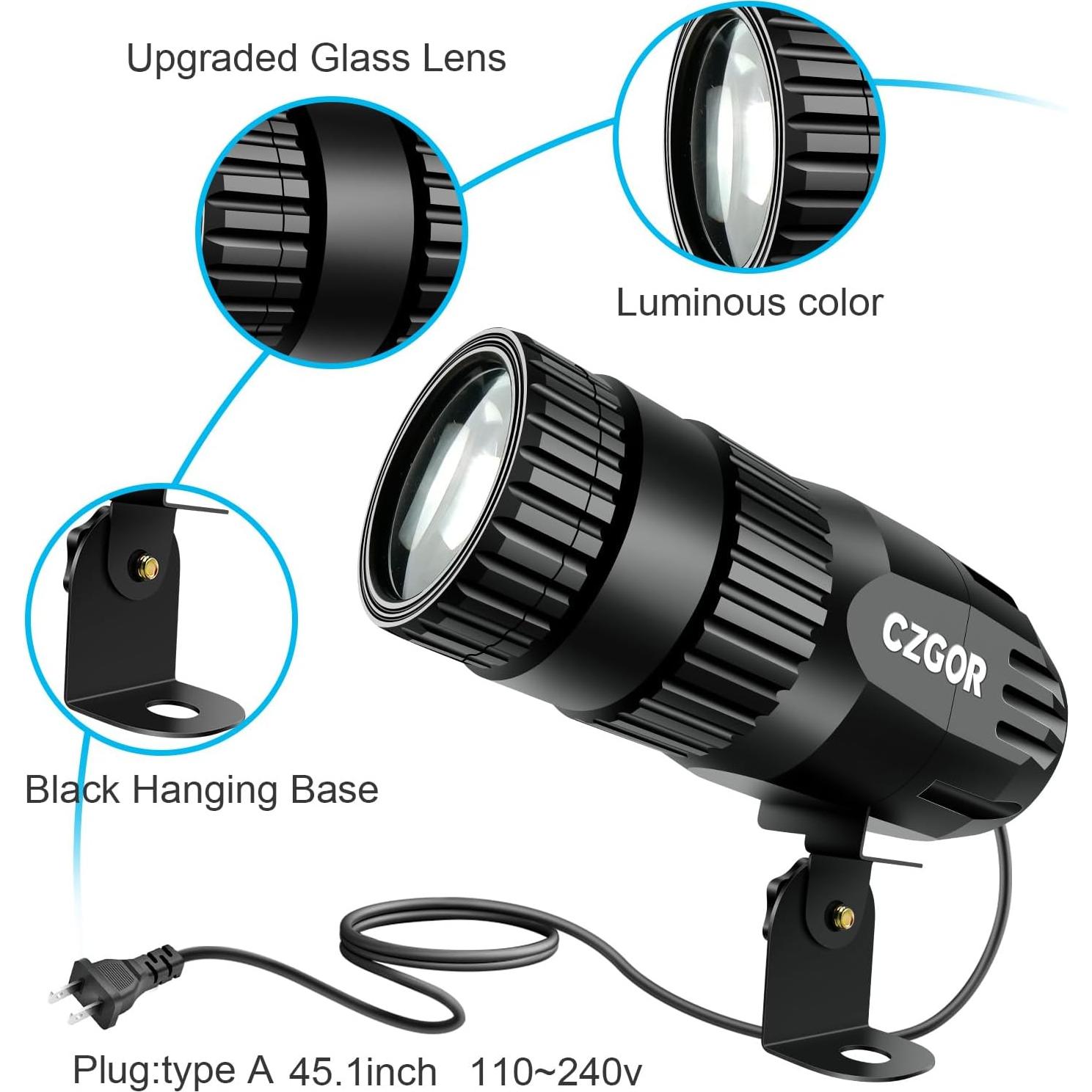 Paquete de 3 luces LED Czgor 15W RGBW para fiestas