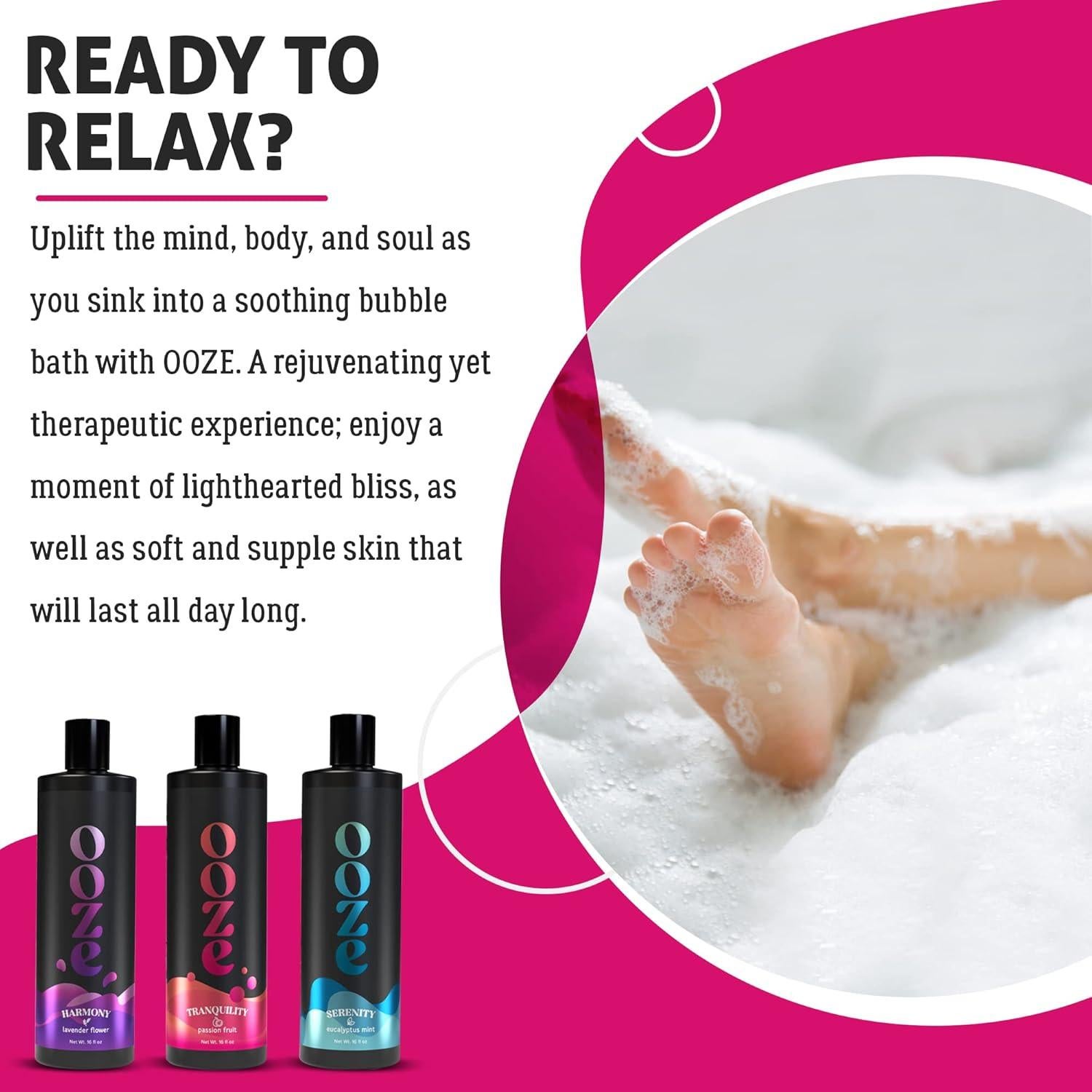 Baño de Burbuja Eucalipto y Menta OOZE 473ml - Relajante y Vegano