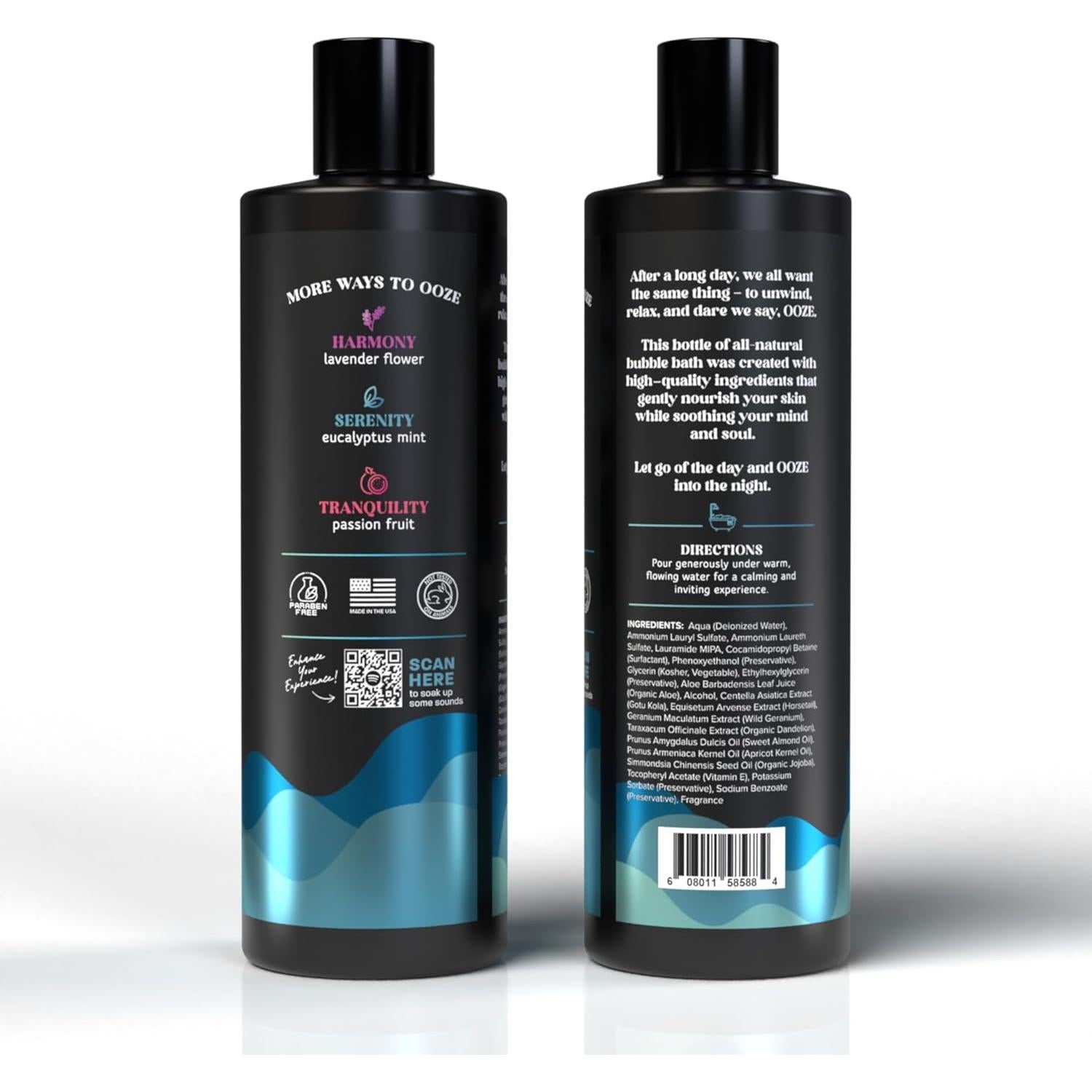 Baño de Burbuja Eucalipto y Menta OOZE 473ml - Relajante y Vegano