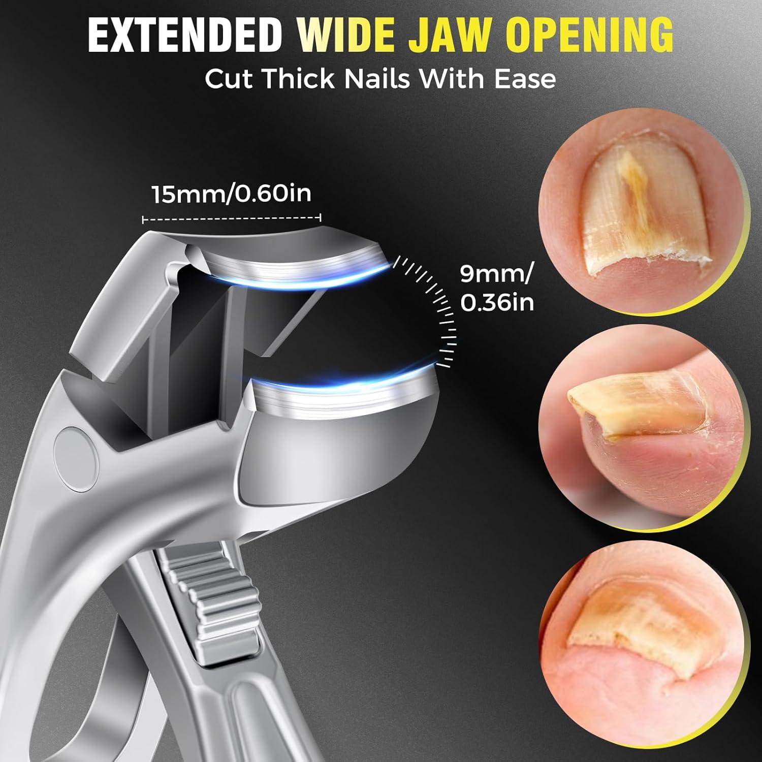 Cortauñas Ergonomico HANDWENG para Uñas Gruesas con Recogedor