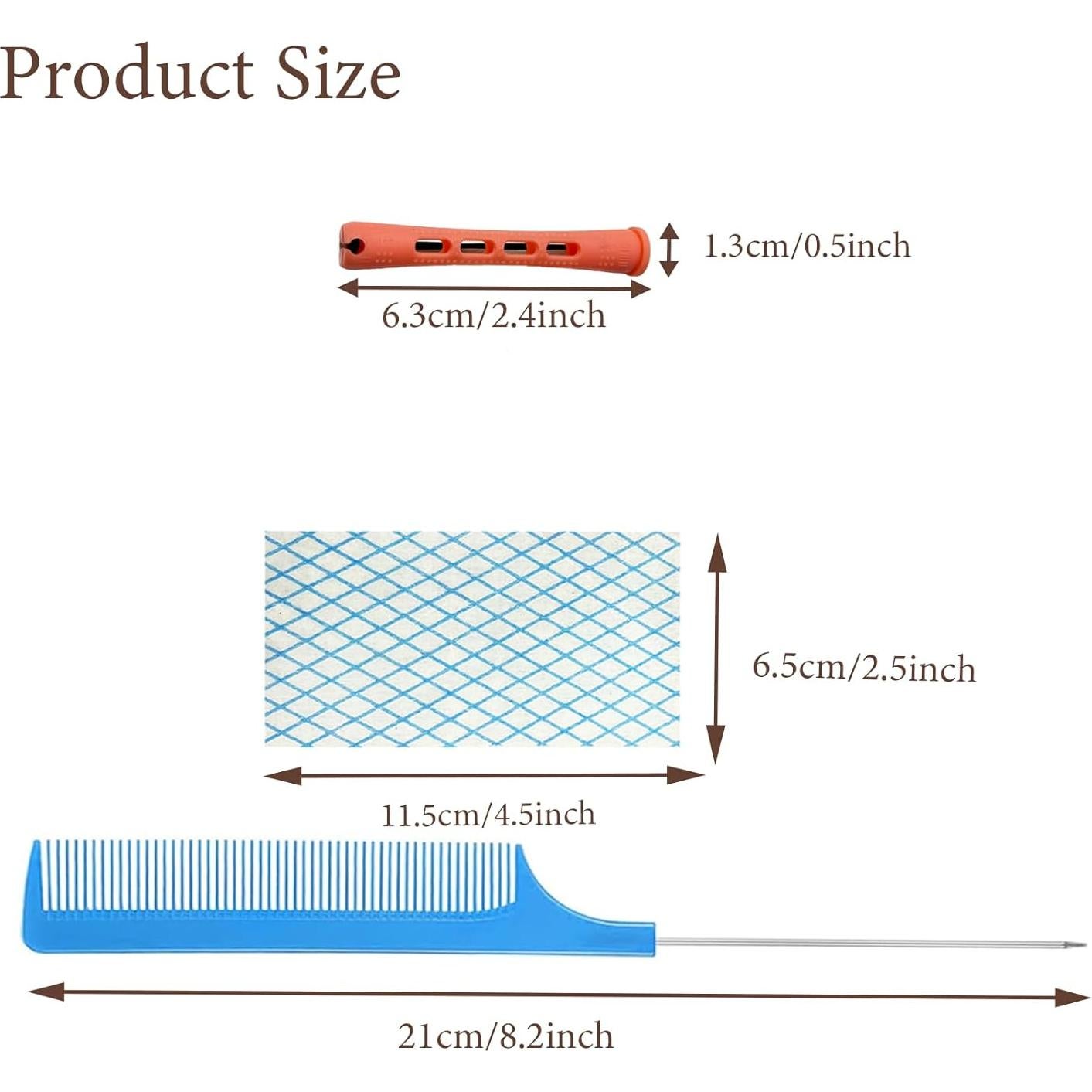 Juego de Rulos de Plástico MOODKEY 48pcs Rosa Claro 1.3cm