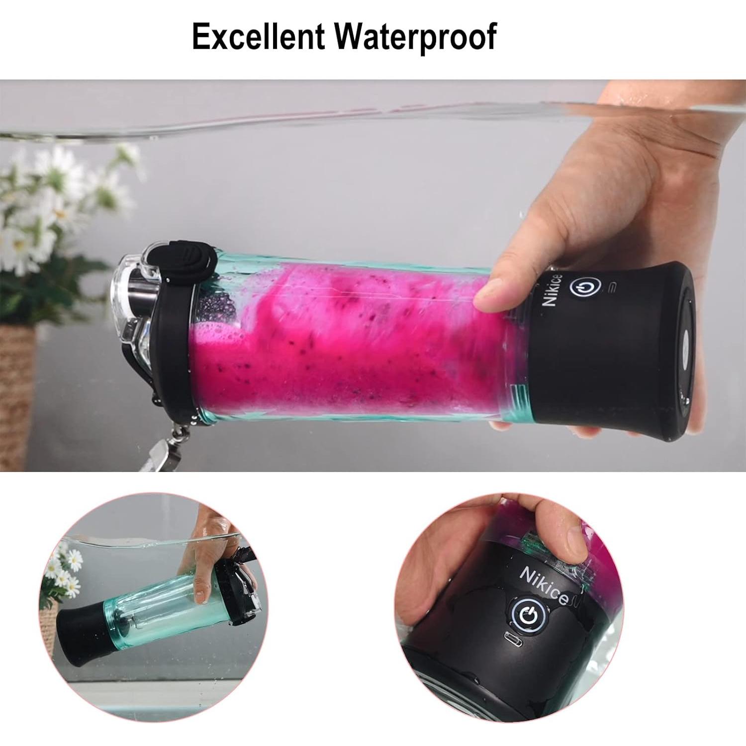 Mezclador Portátil Nikice 600ml USB, Tritura Hielo, Libre BPA