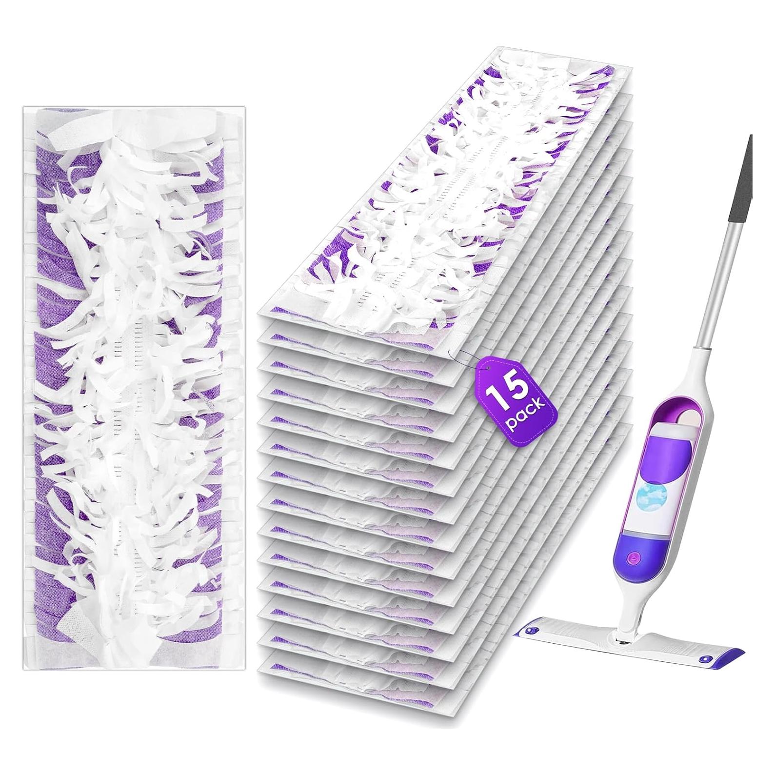 15 Almohadillas de Reemplazo PowerMop BRUVISH Multi-Superficie