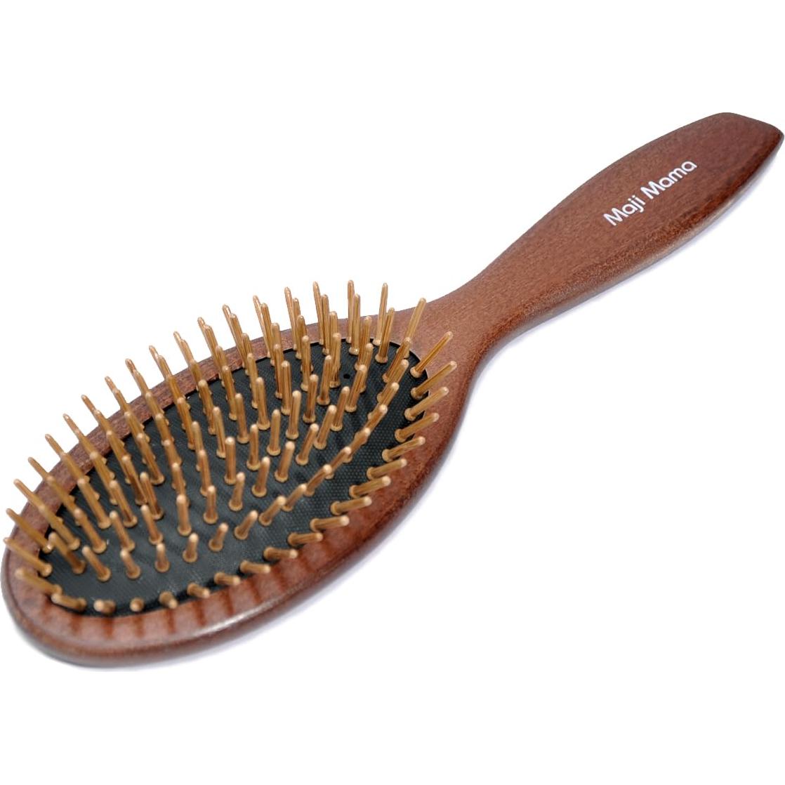 Cepillo de Pelo Ovalado Maji Mama de Madera y Bambú 24cm