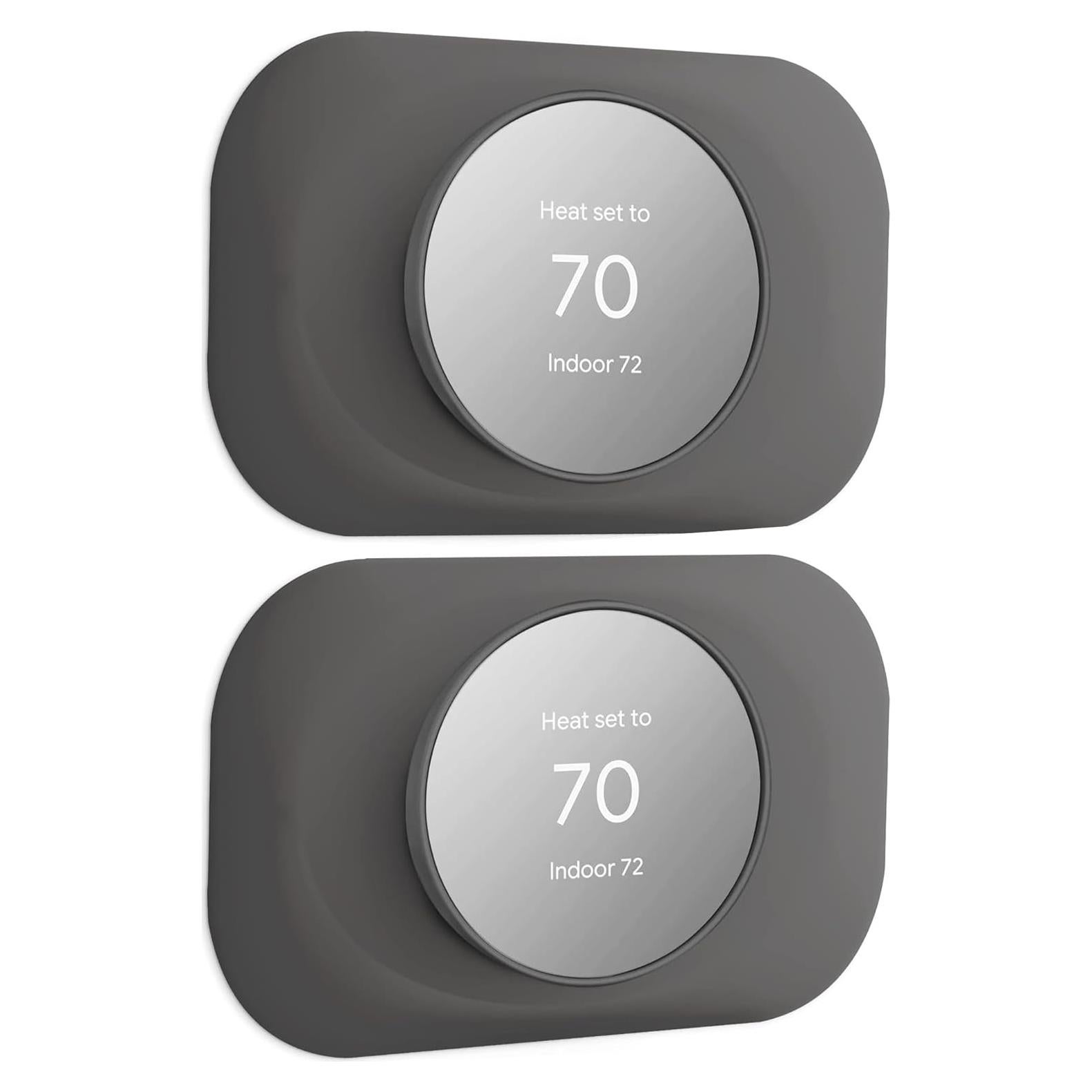 Placa de Pared para Termostato Nest 2020 Petrichor - 2 Paquete Carbón