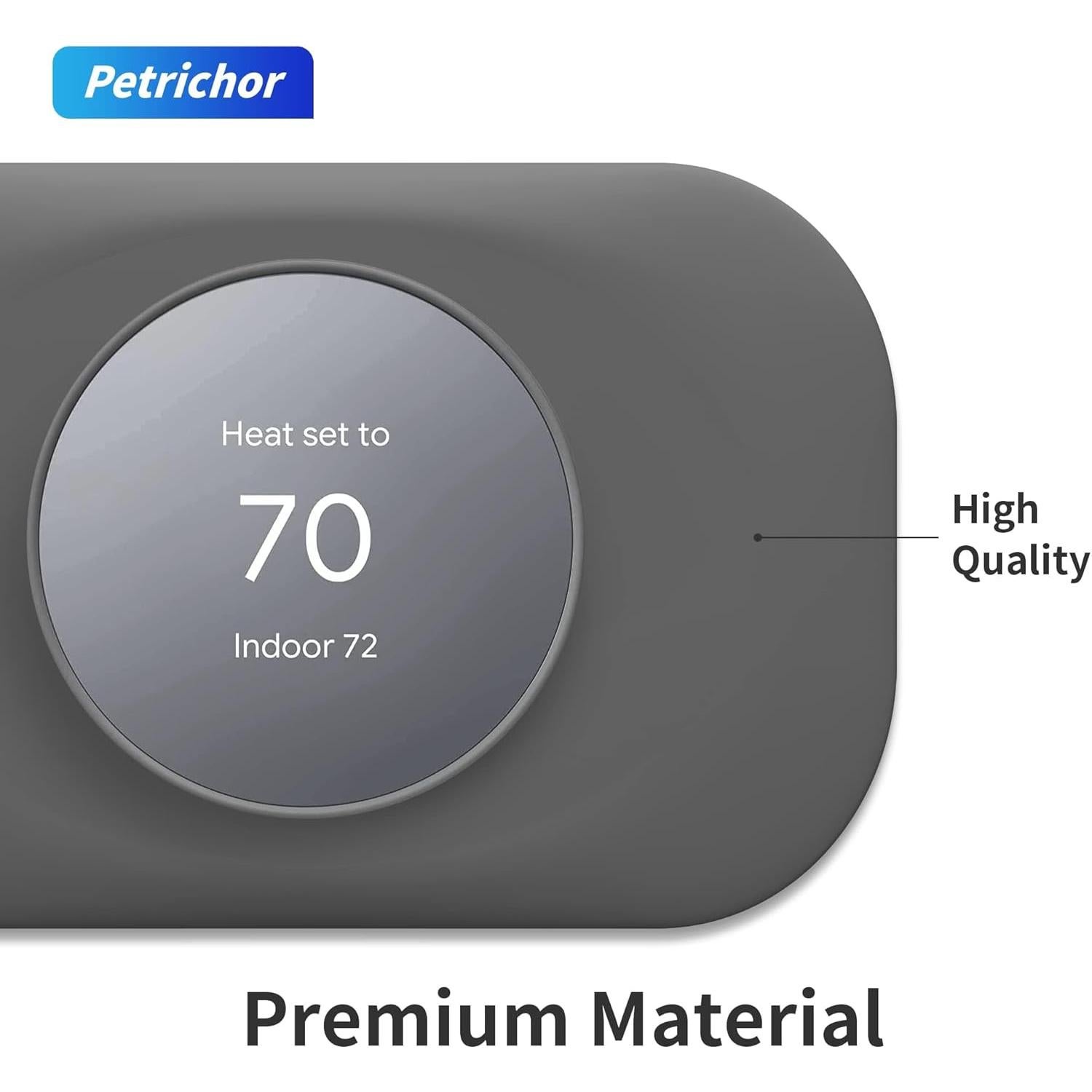 Placa de Pared para Termostato Nest 2020 Petrichor - 2 Paquete Carbón