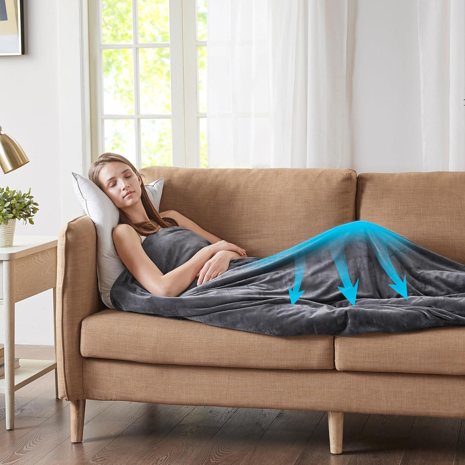 Manta con peso Degrees of Comfort 5.44 kg 121x183 cm Carbón