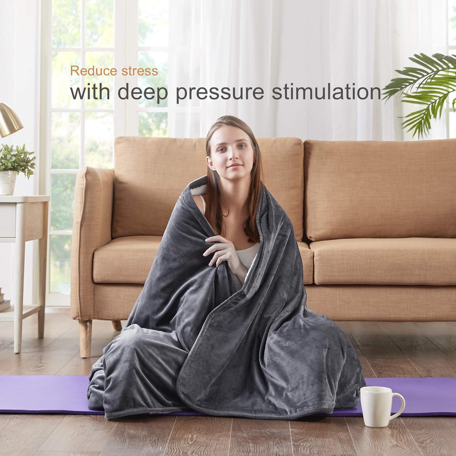 Manta con peso Degrees of Comfort 5.44 kg 121x183 cm Carbón