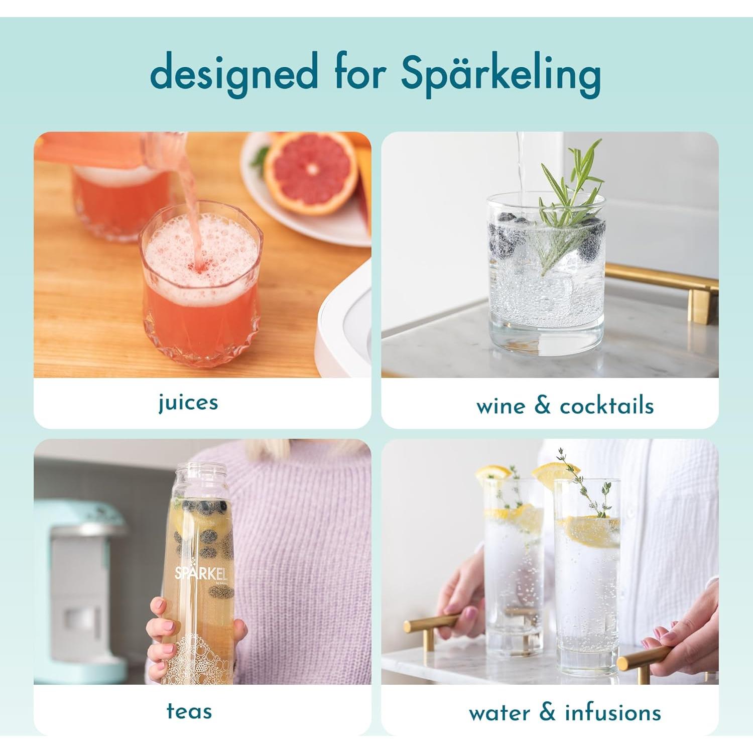 Fabricante de Agua Espumosa Spärkel Negro 750ml Automático