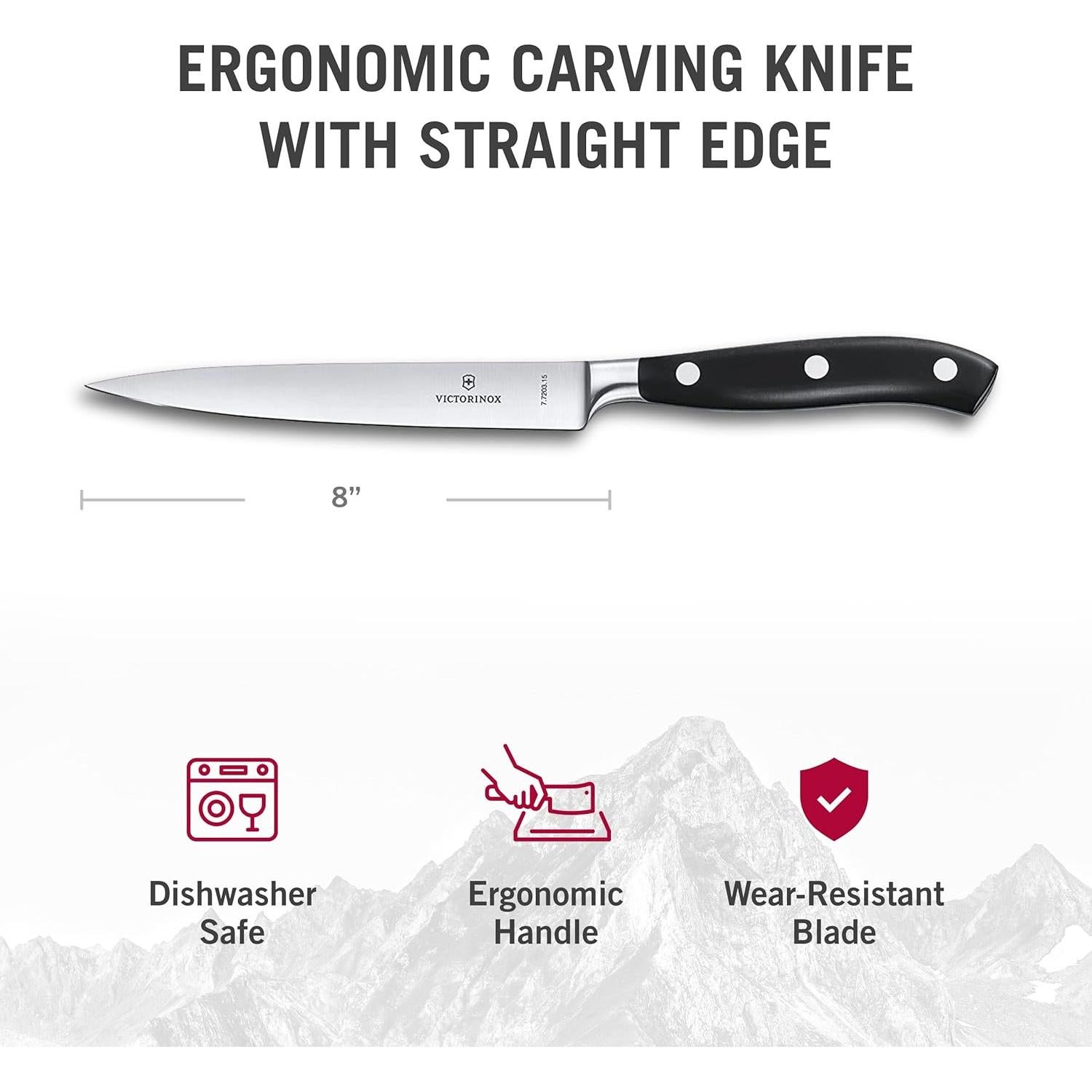 Cuchillo de Rebanar Forjado 20 cm Victorinox Acero Inoxidable