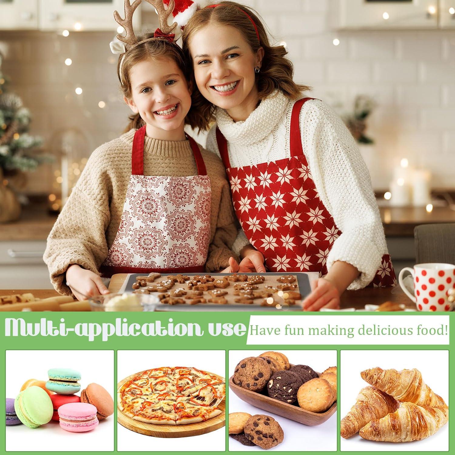 Tapetes de Silicona para Hornear Nuanchu 8 Piezas 42x29.5cm Gris