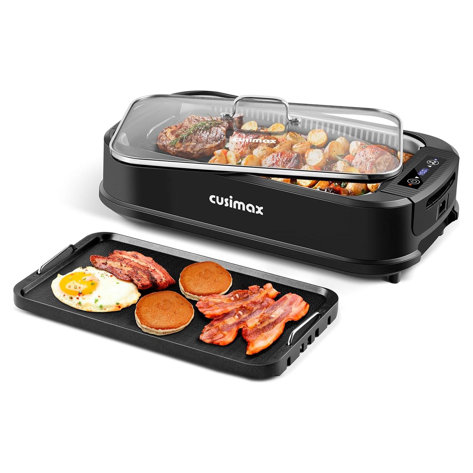 Parrilla Eléctrica CUSIMAX GR-200A 1500W Sin Humo 2 en 1