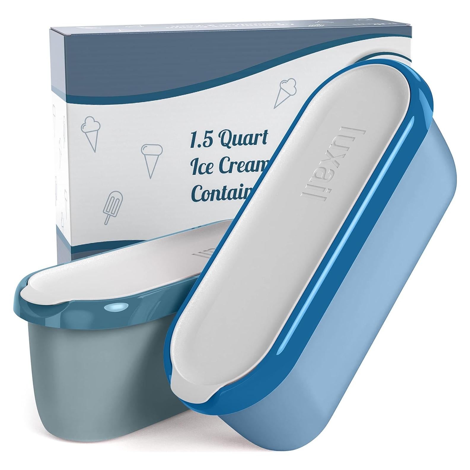 Contenedores de helado LUXAIL 2 Paquetes 1.42L SIN BPA