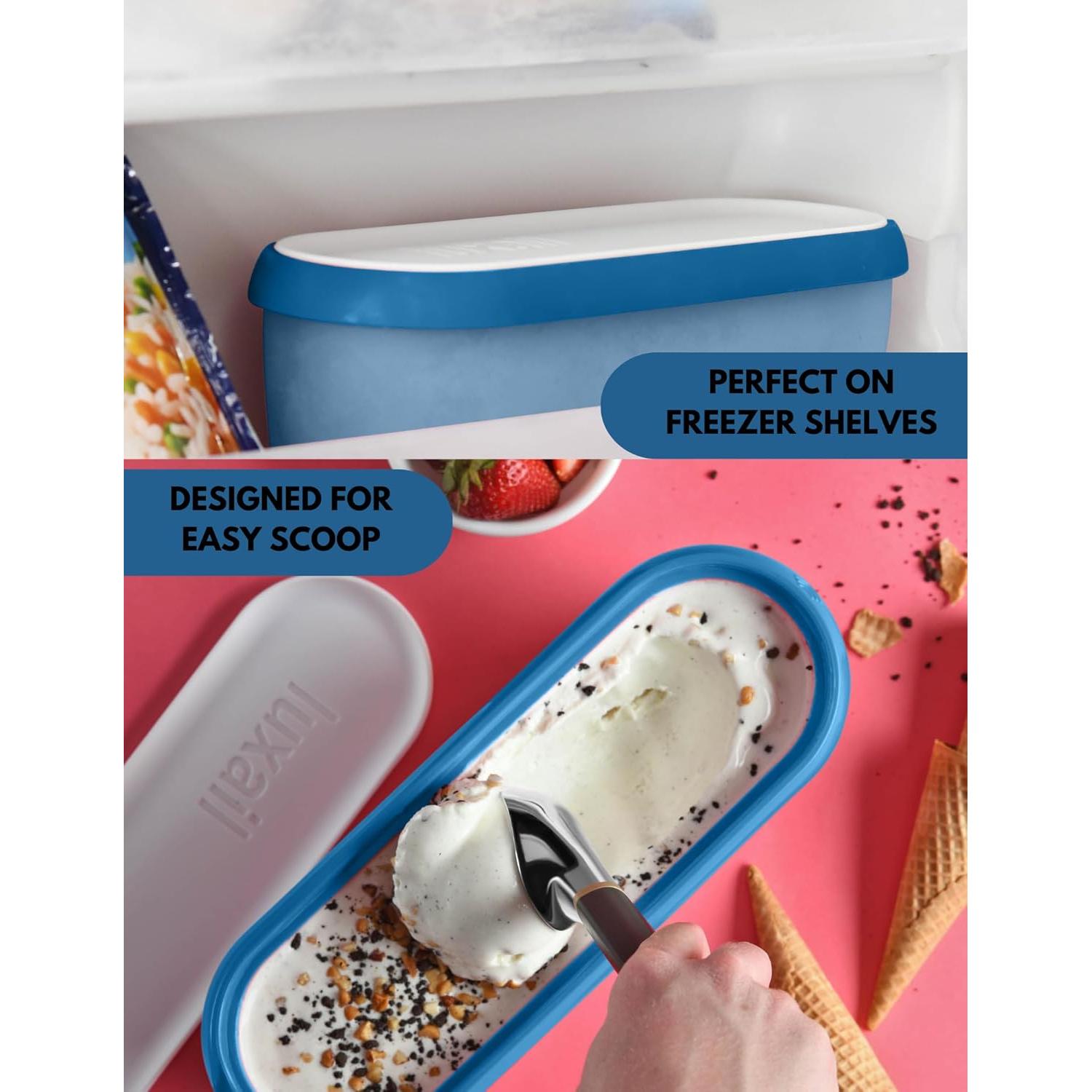 Contenedores de helado LUXAIL 2 Paquetes 1.42L SIN BPA