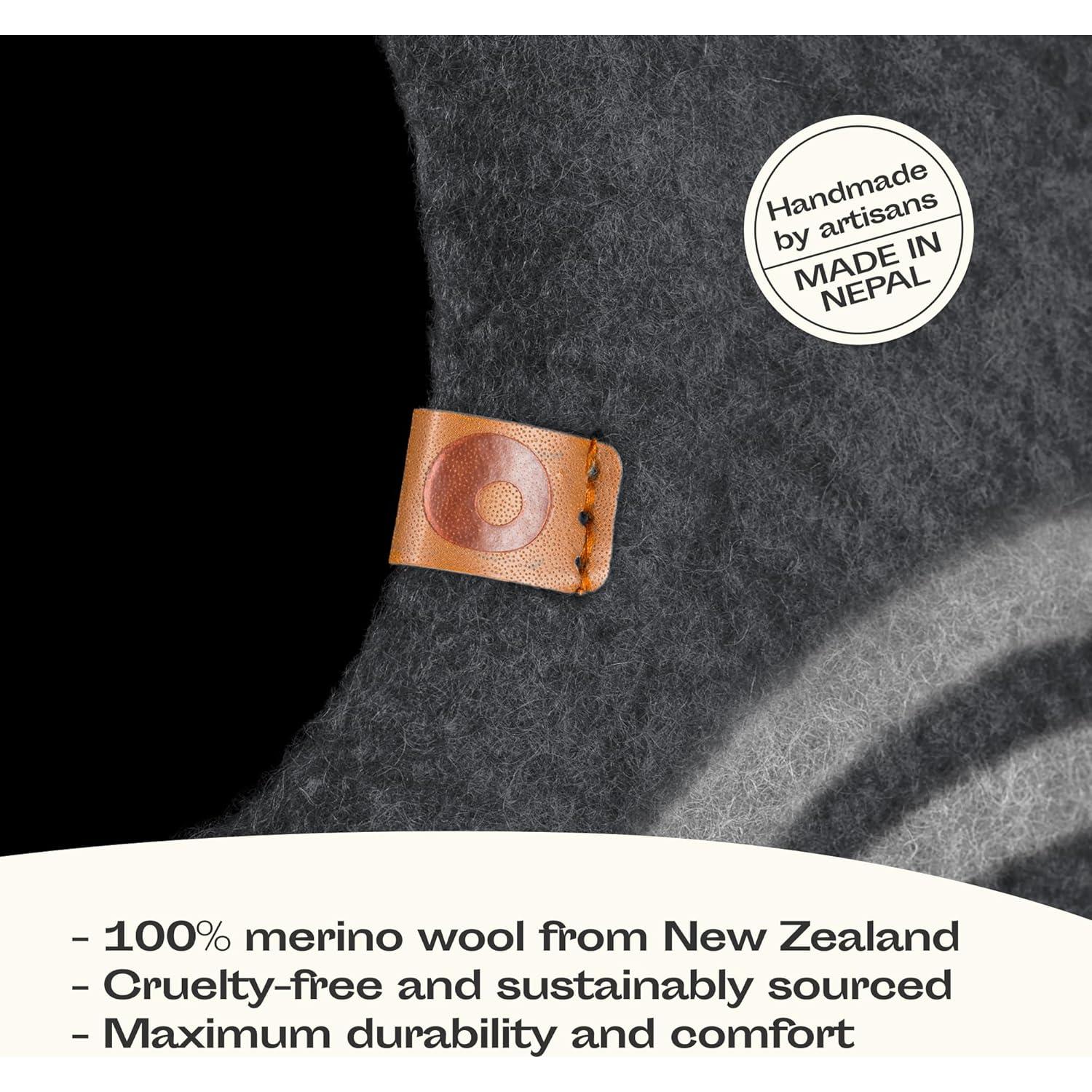 Cueva para Gatos Meowfia Mediana de Lana Merino Gris