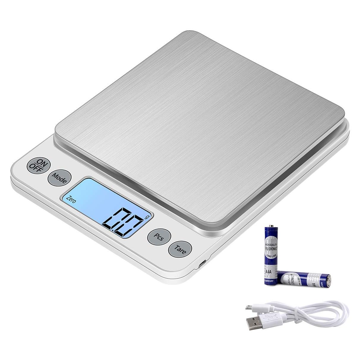 Báscula Digital de Cocina KUBEI 5kg 0.1g Pantalla LCD