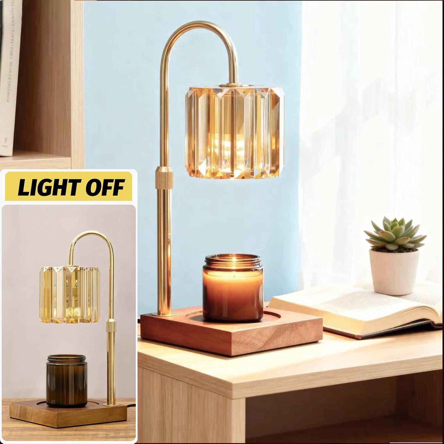 Lámpara Calentadora de Velas Yuichoy Ámbar 50W Regulable