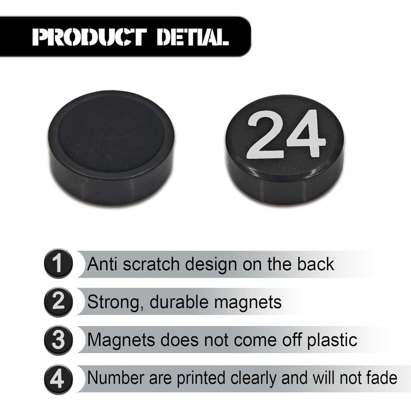Imanes Magnéticos Numéricos 1-50 Magrooyar, 50 Piezas 2 cm