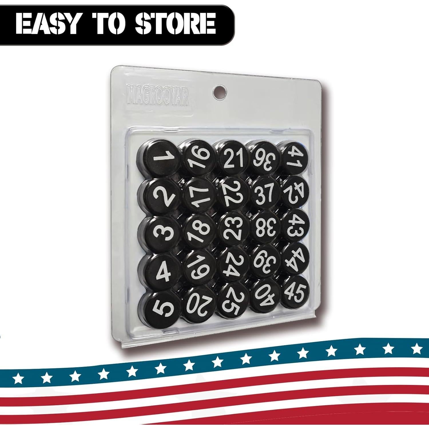 Imanes Magnéticos Numéricos 1-50 Magrooyar, 50 Piezas 2 cm