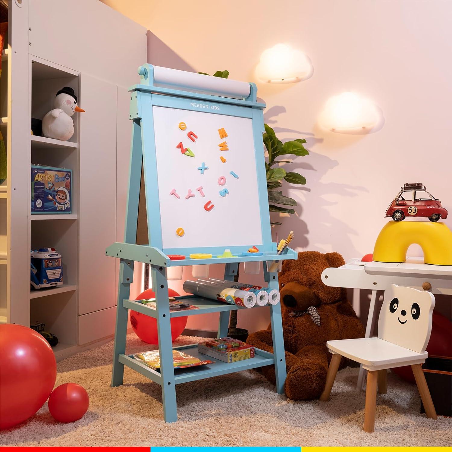 Caballete de Arte para Niños MEEDEN de Madera con Accesorios