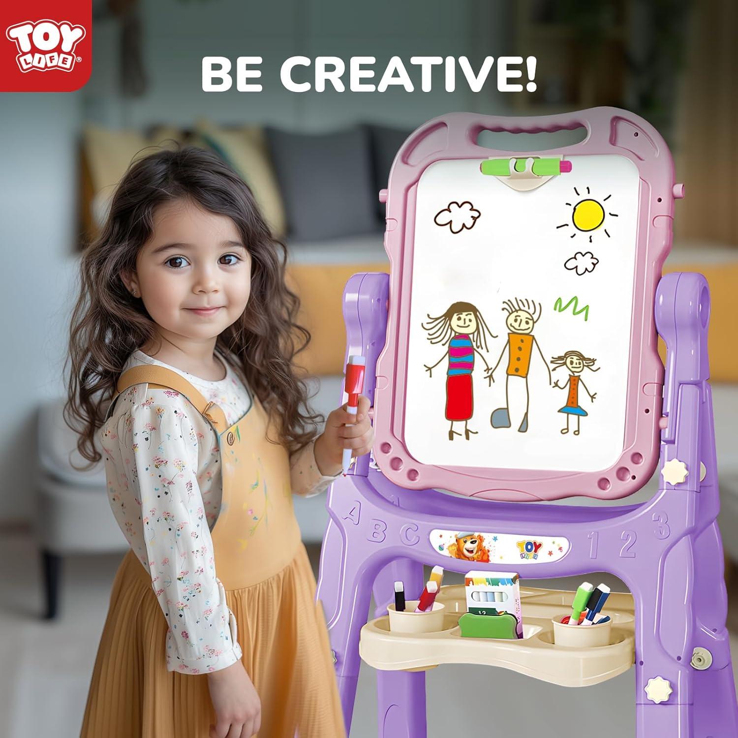 Caballete de Arte Ajustable TOY Life Rosa Doble Cara 85cm