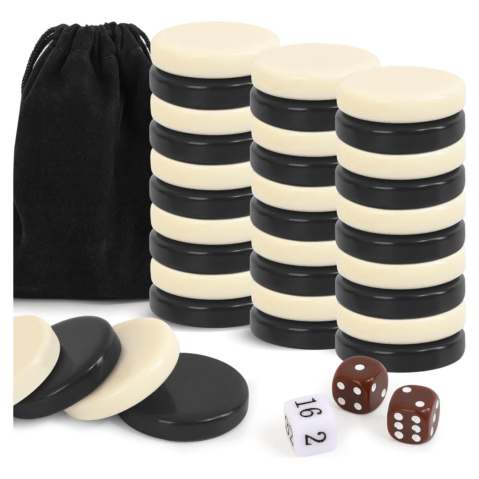 Juego de 30 Piezas de Cerámica para Ajedrez y Damas Hellpnoom