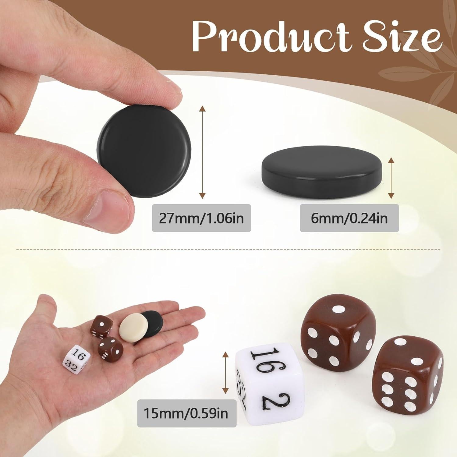 Juego de 30 Piezas de Cerámica para Ajedrez y Damas Hellpnoom